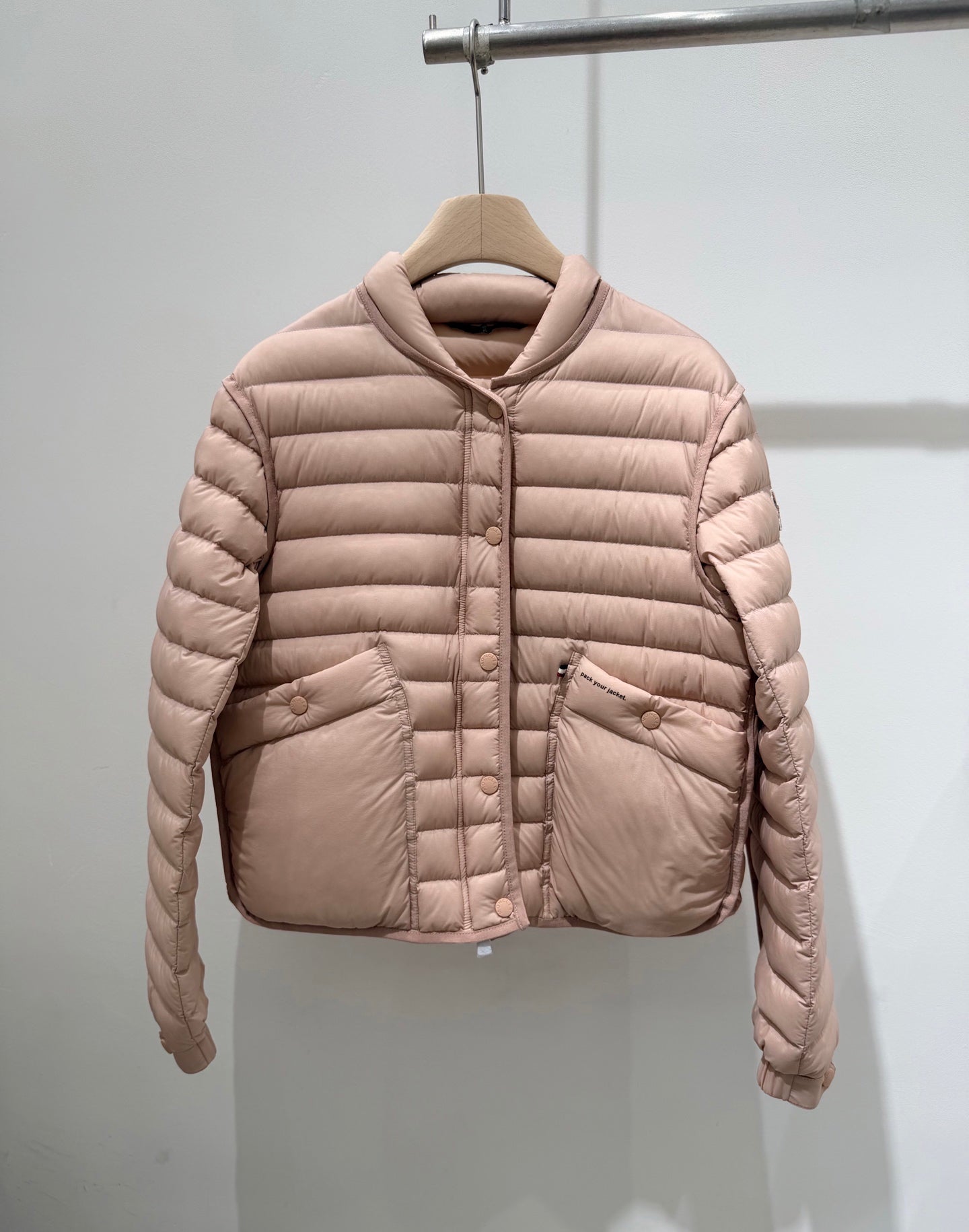 MC 2025 Jacket Pink And White Nylon Down