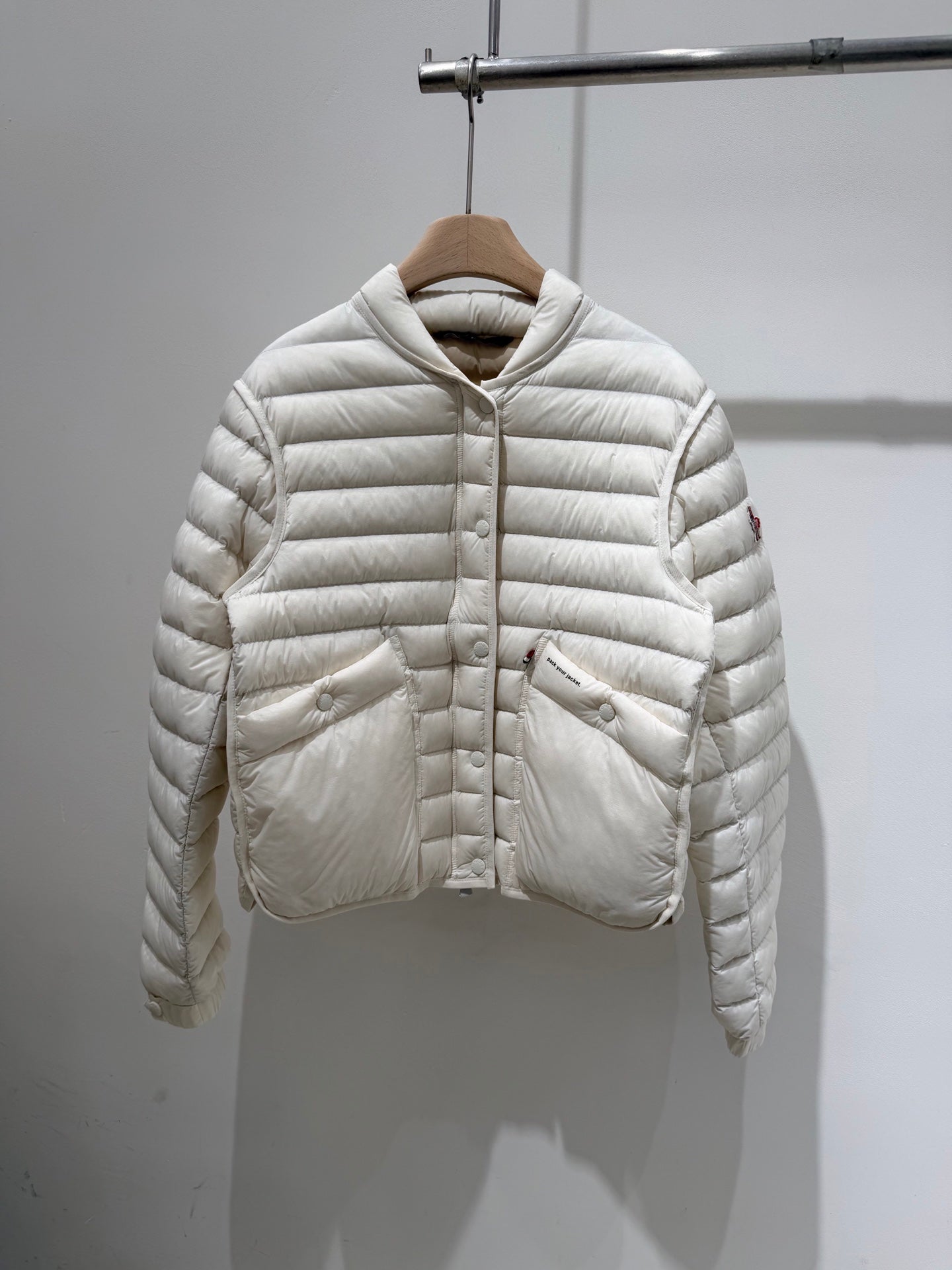 MC 2025 Jacket Pink And White Nylon Down