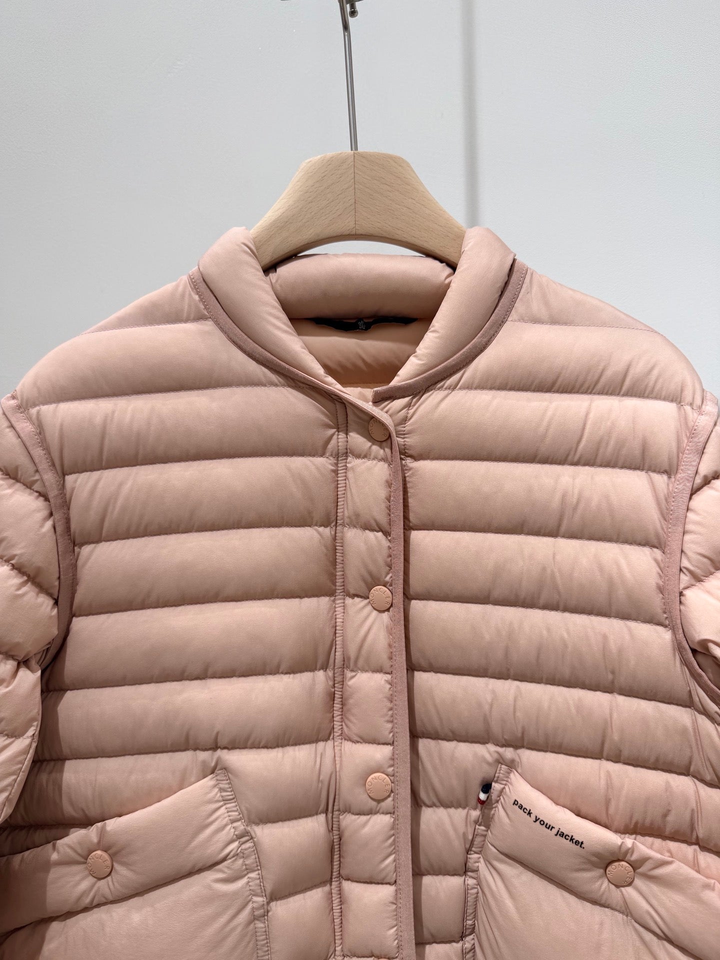 MC 2025 Jacket Pink And White Nylon Down