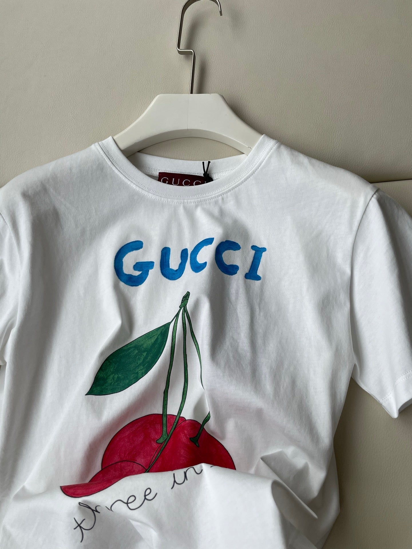 Gucci 25 Cherry T-shirt White Red Cotton