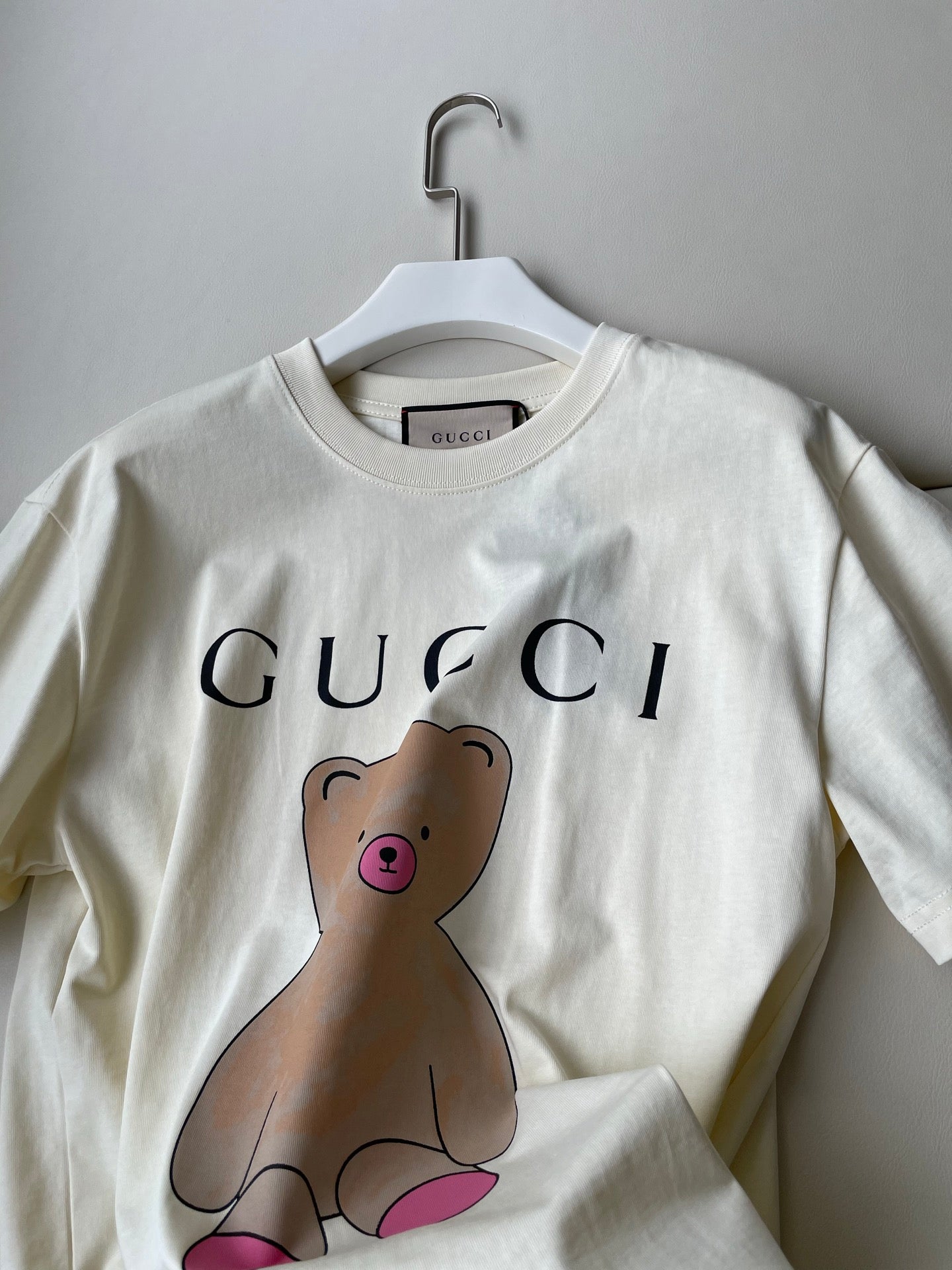 Gucci 25 Bear T-shirt Ivory Brown Cotton