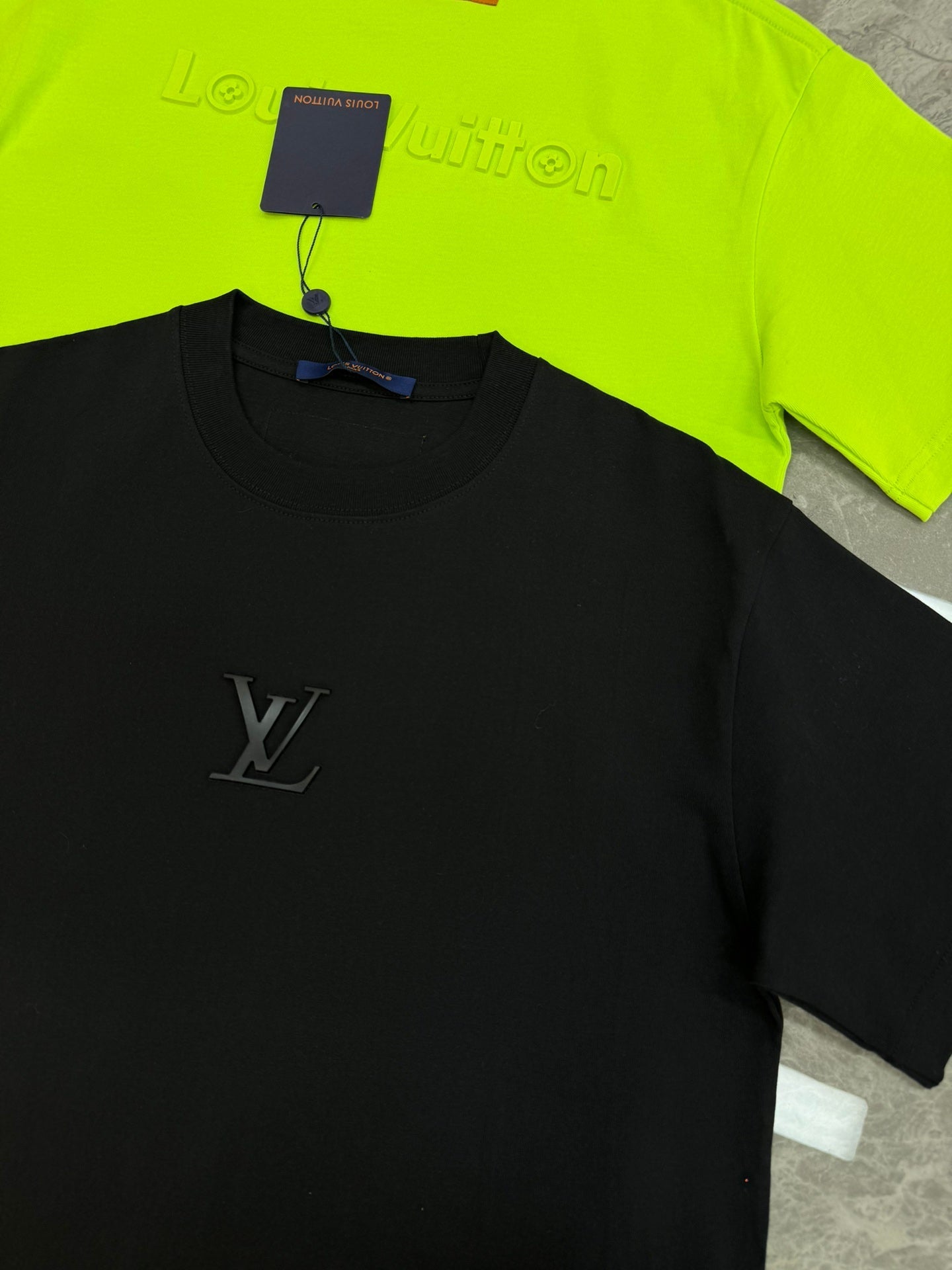 LV T-SHIRT IN BLACK MODAL COTTON 238790