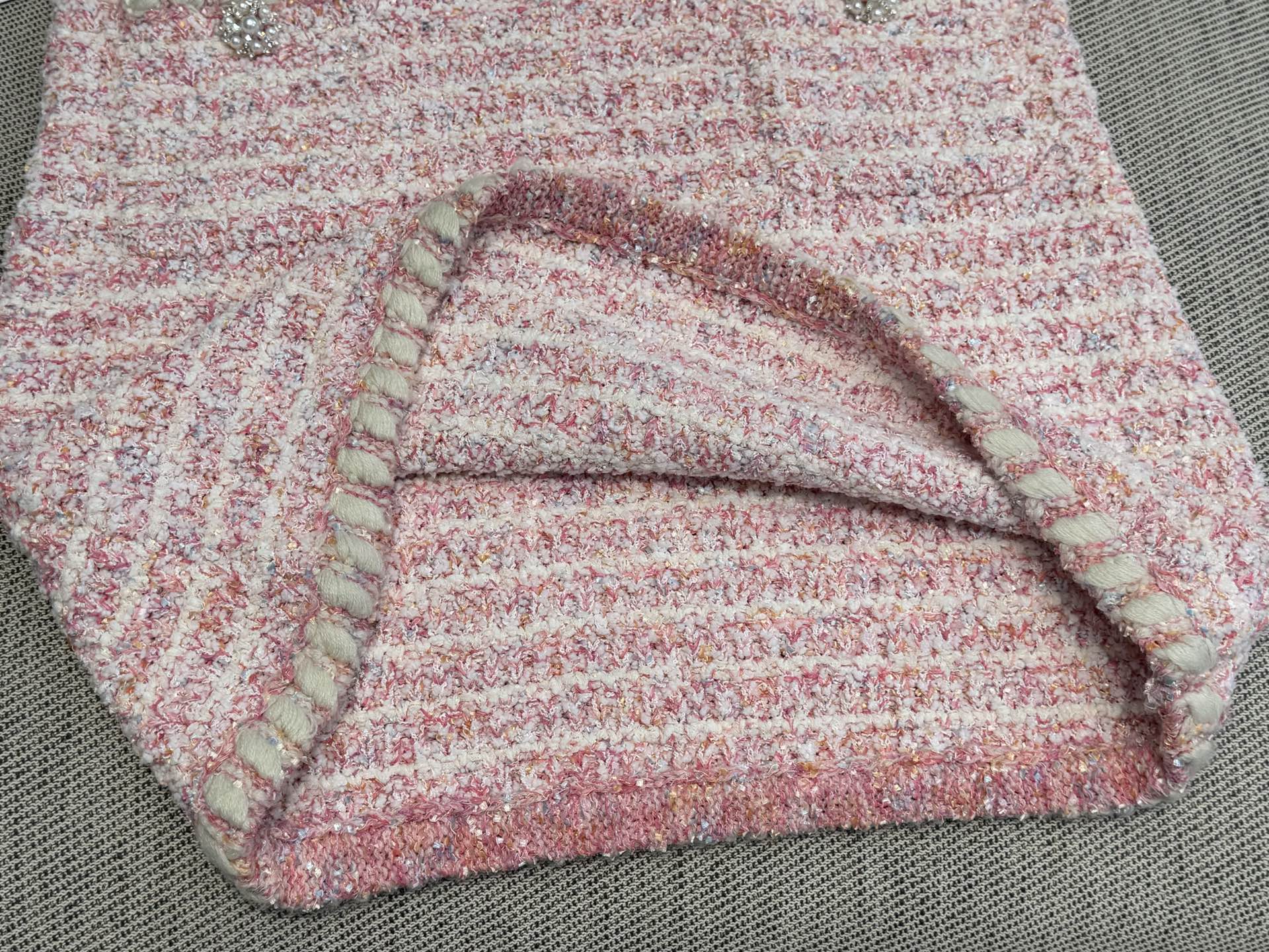 CC Tweed Sleeveless Dress Pink Polyester 251310