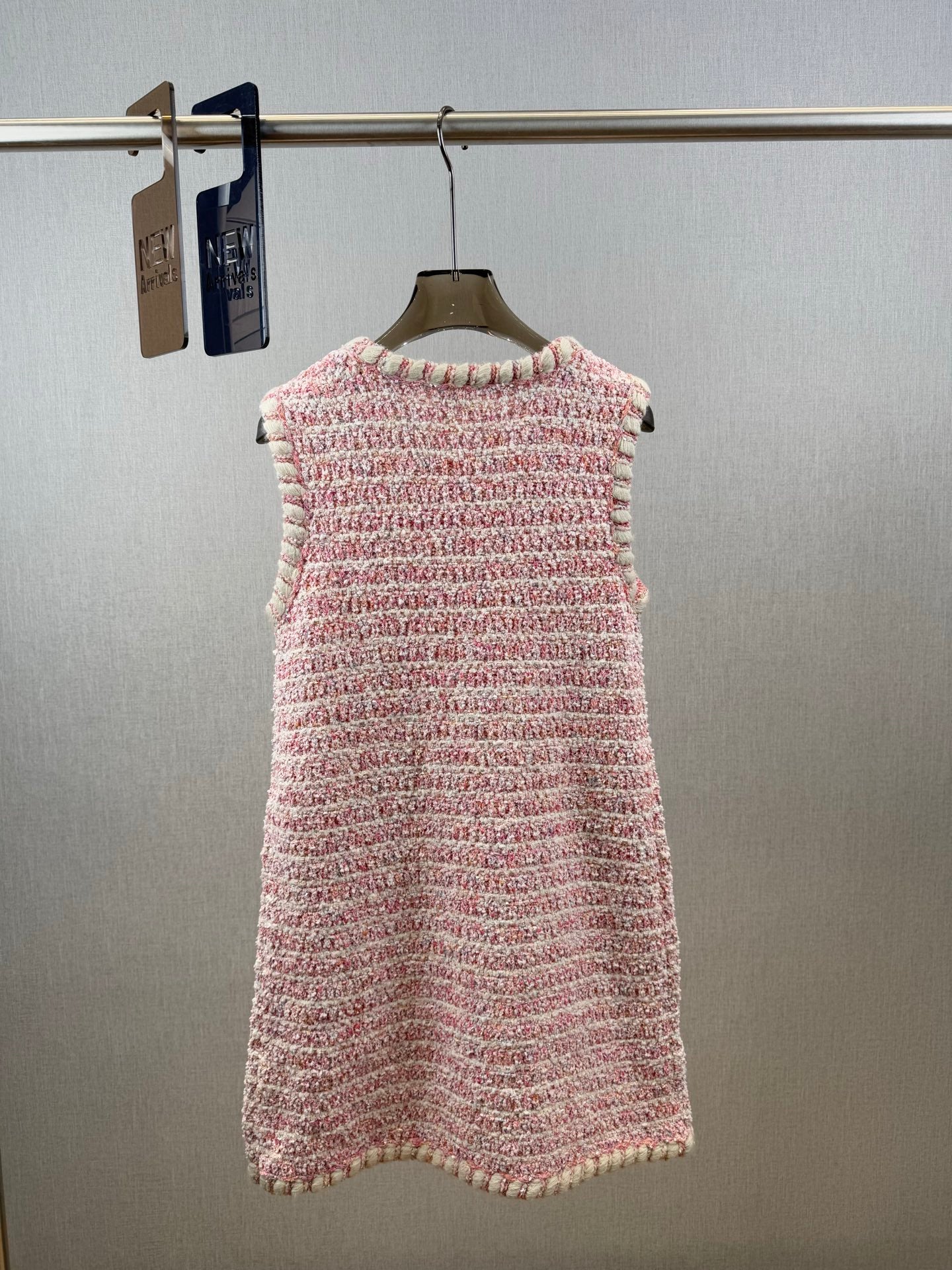 CC Tweed Sleeveless Dress Pink Polyester 251310