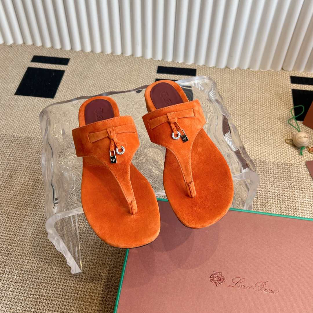 LP 25C Thong Slide Sandal  Kyoto Orange Suede 208110
