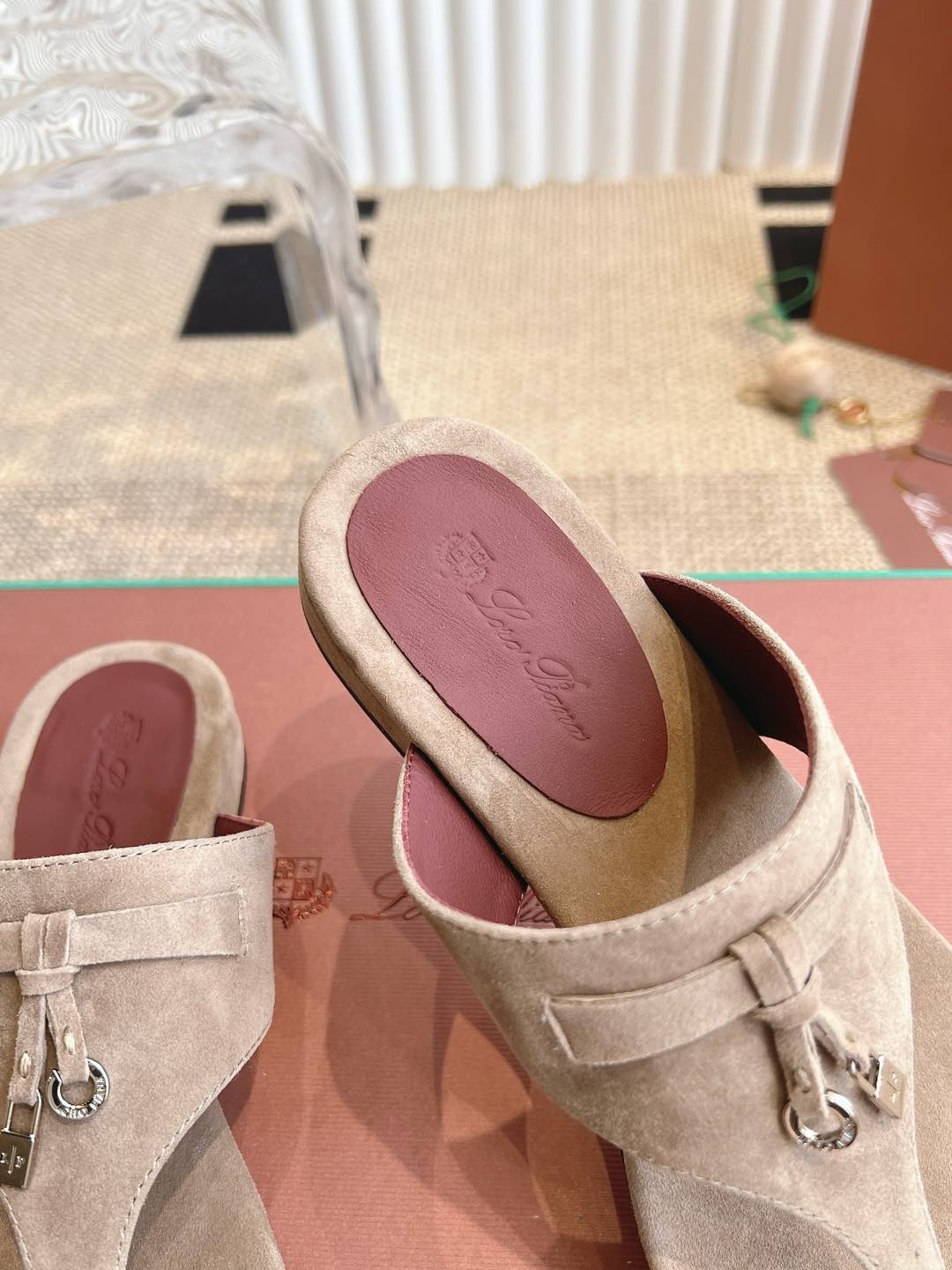 LP 25C Thong Slide Sandal Mocha Brown Suede 208106