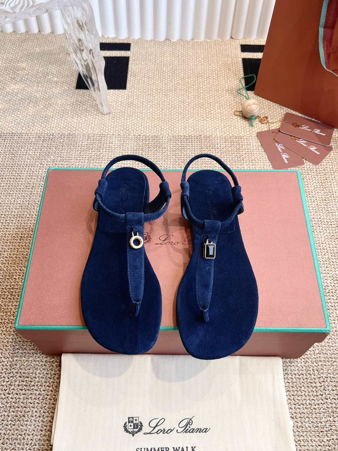 LP 25C Mindil Sandal Navy Blue Suede 208102