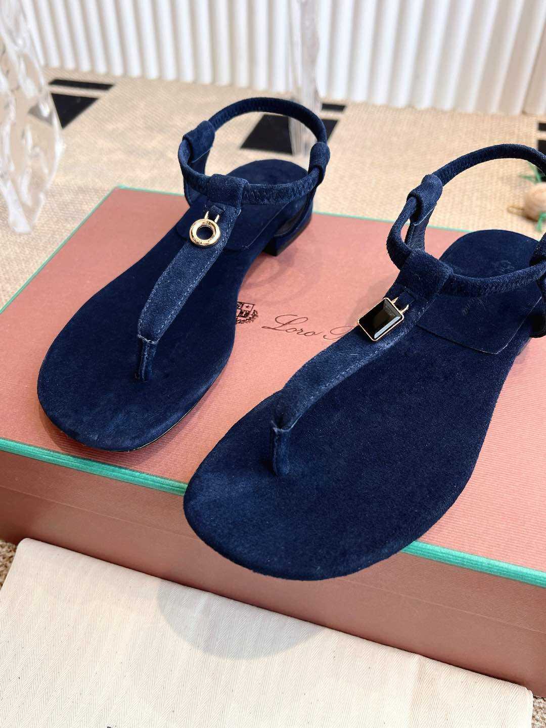 LP 25C Mindil Sandal Navy Blue Suede 208102