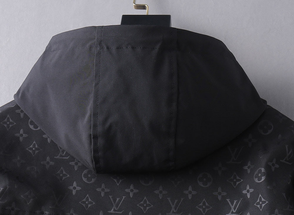 LV HOODED JACKET BLACK MONOGRAM 239039