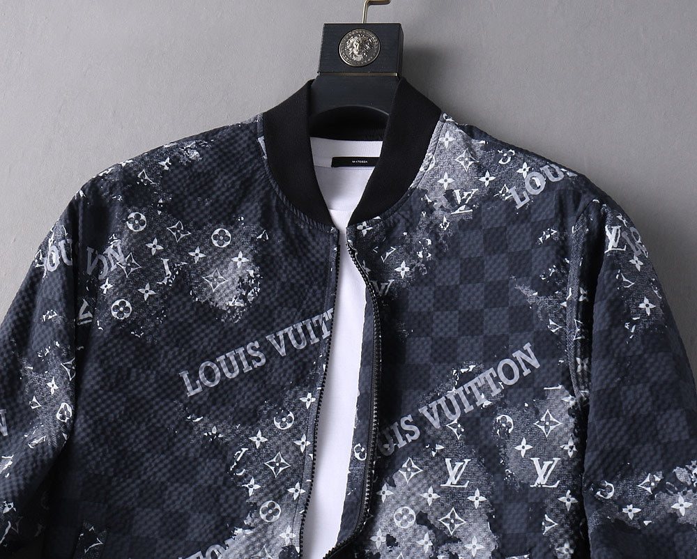 LV NAVY BLUE MONOGRAM AND DAMIER JACKET 239042