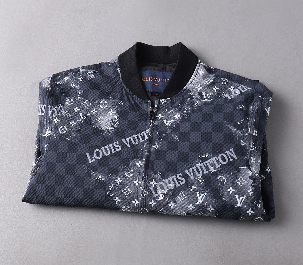 LV NAVY BLUE MONOGRAM AND DAMIER JACKET 239042