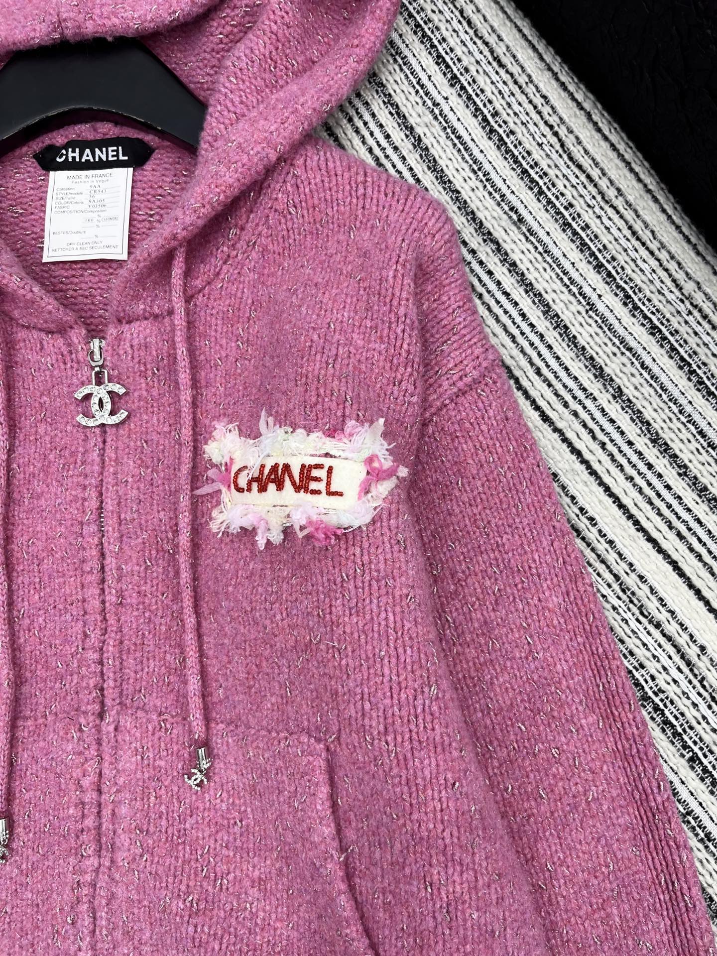 CC 2025 Hooded Jacket Pink Wool 325887