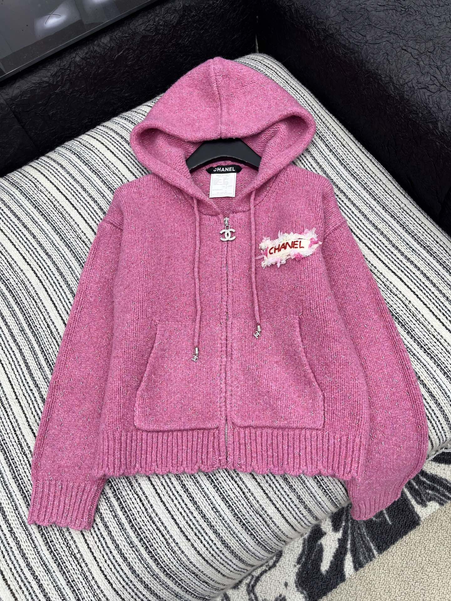 CC 2025 Hooded Jacket Pink Wool 325887