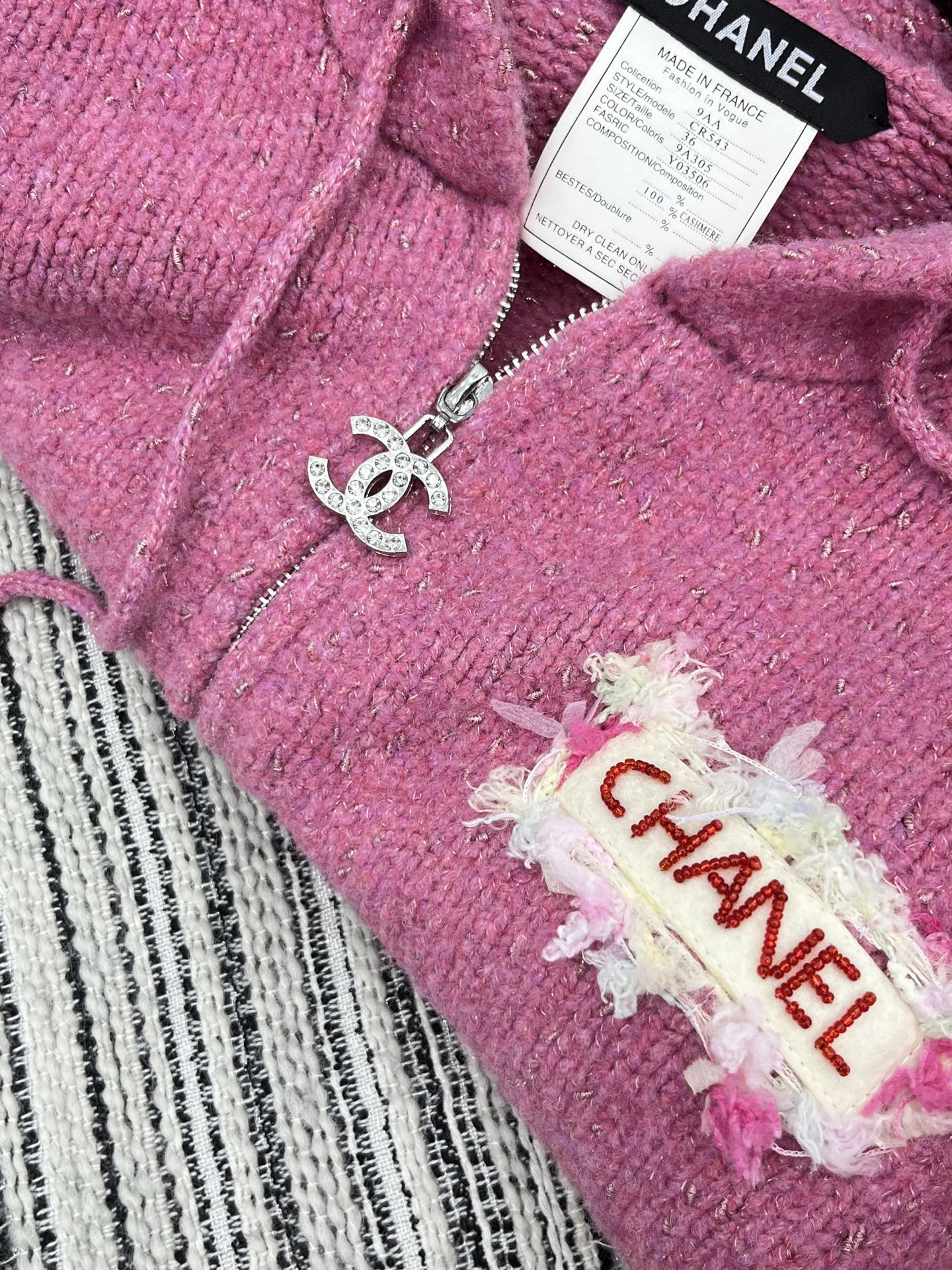 CC 2025 Hooded Jacket Pink Wool 325887