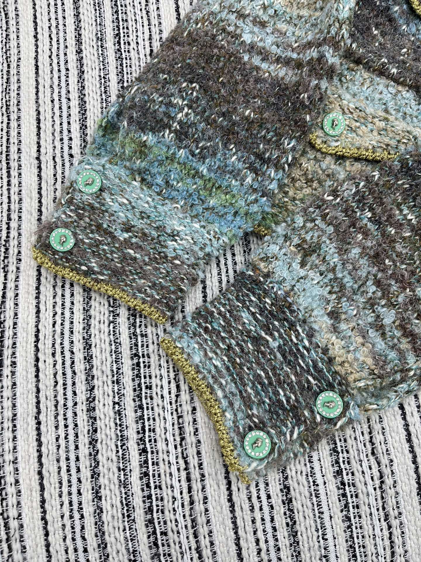 CC 2025 Jacket Blue Gray Green Wool 325839