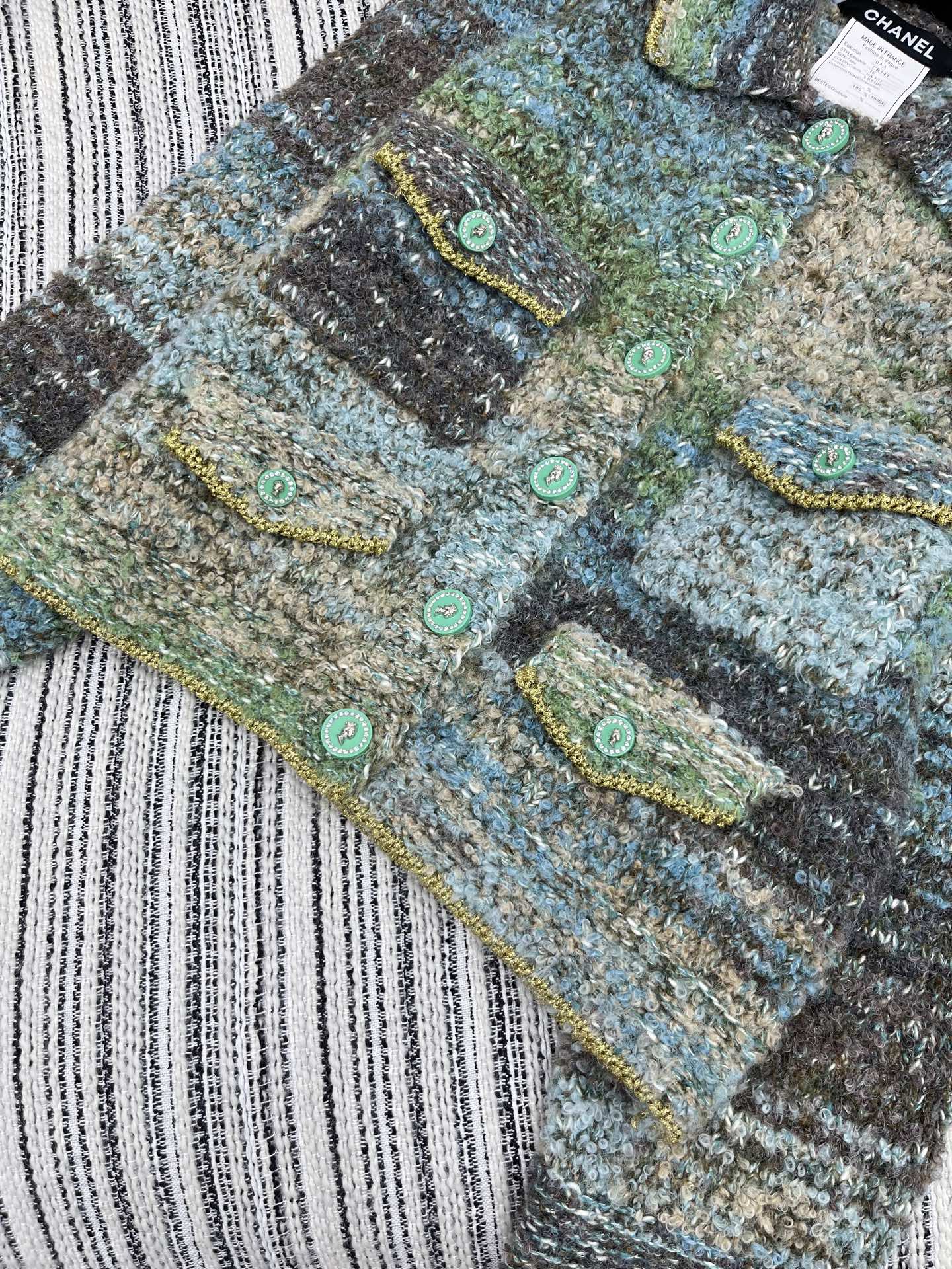 CC 2025 Jacket Blue Gray Green Wool 325839