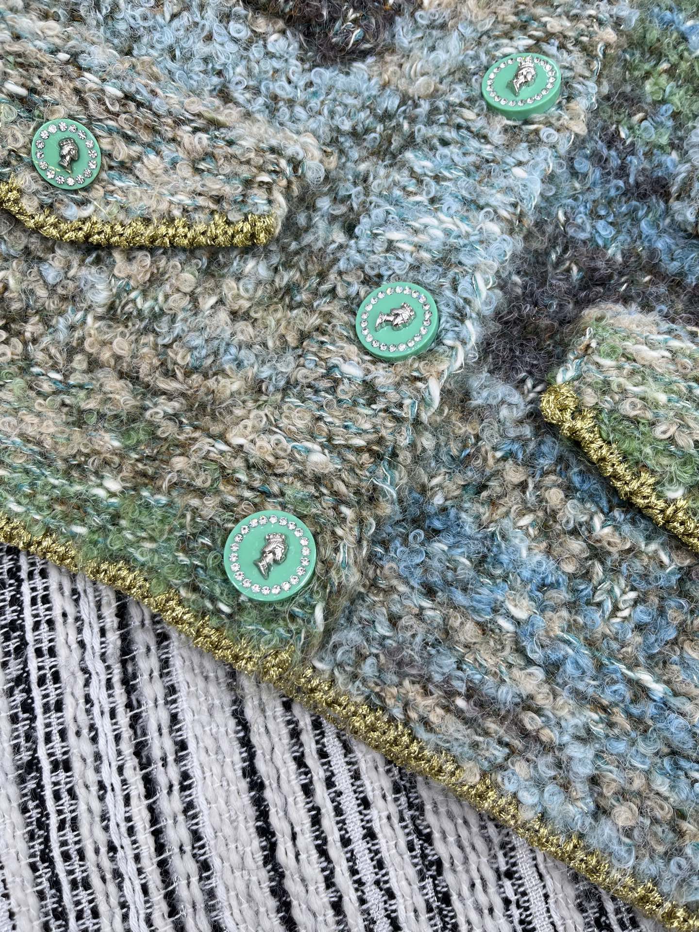 CC 2025 Jacket Blue Gray Green Wool 325839