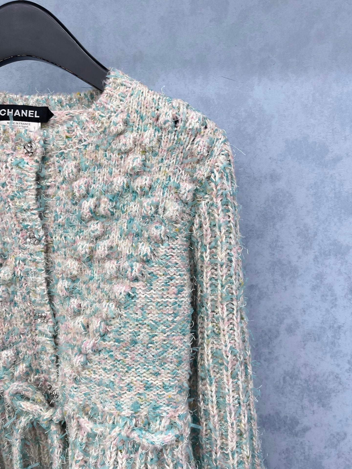 CC 2025 Jacket With Drawstring Waist Blue Pink Wool 325853