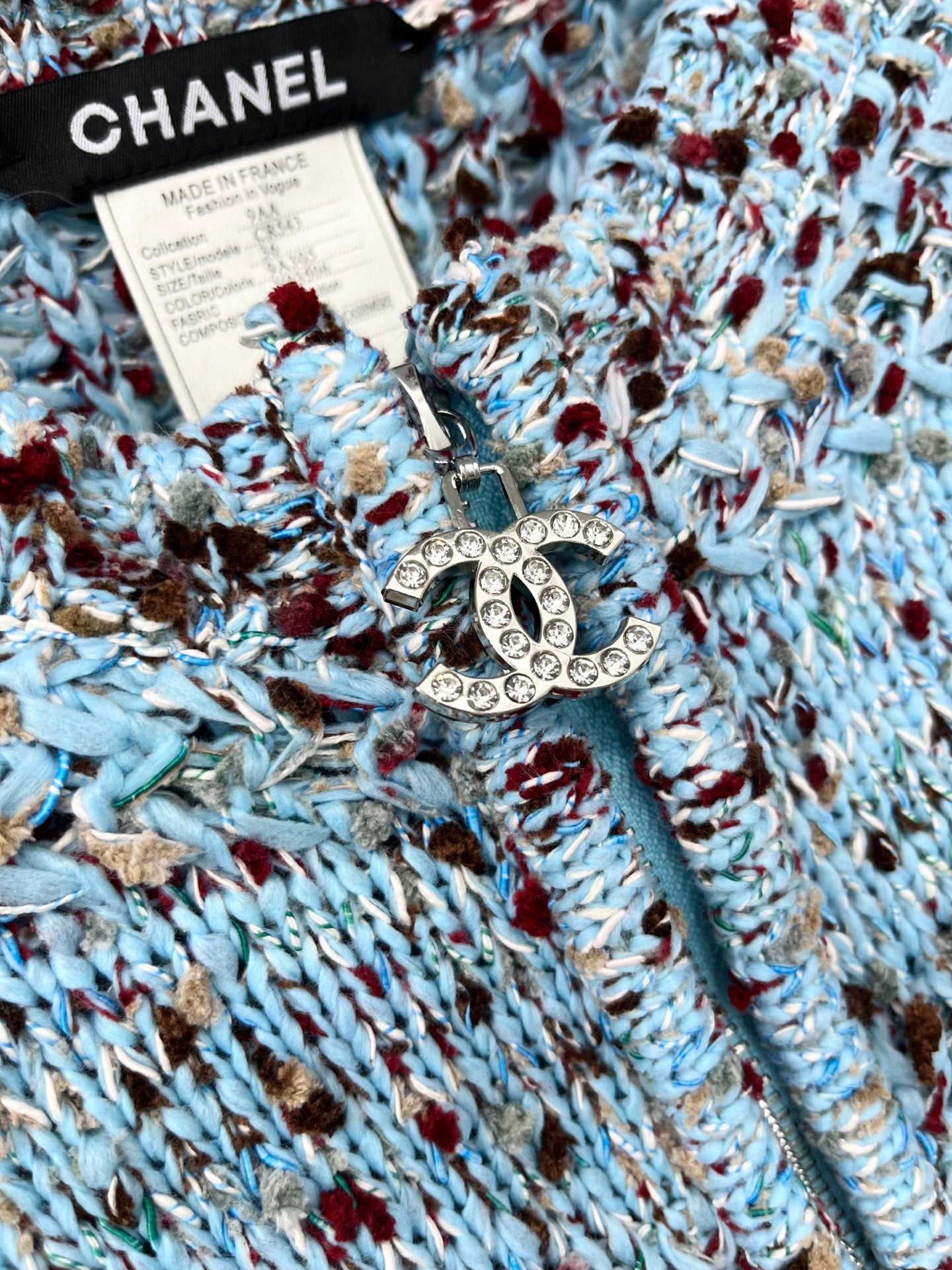 CC 2025 Jacket Blue Mix Colors Wool 325862