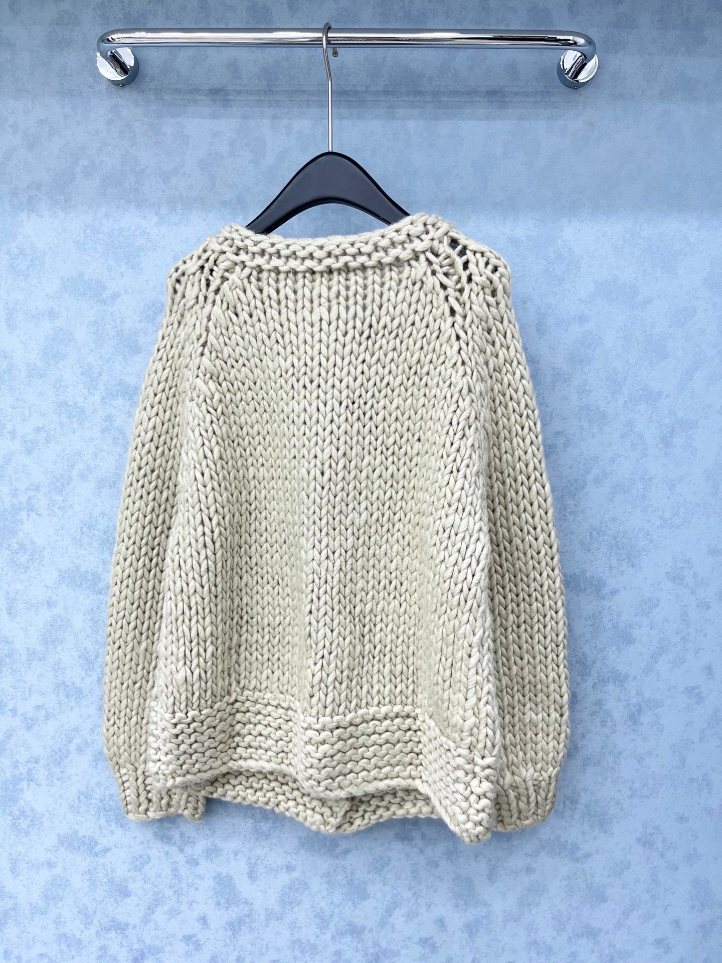 CC 2025 Cardigan With Multicolored Button Beige Wool 325881