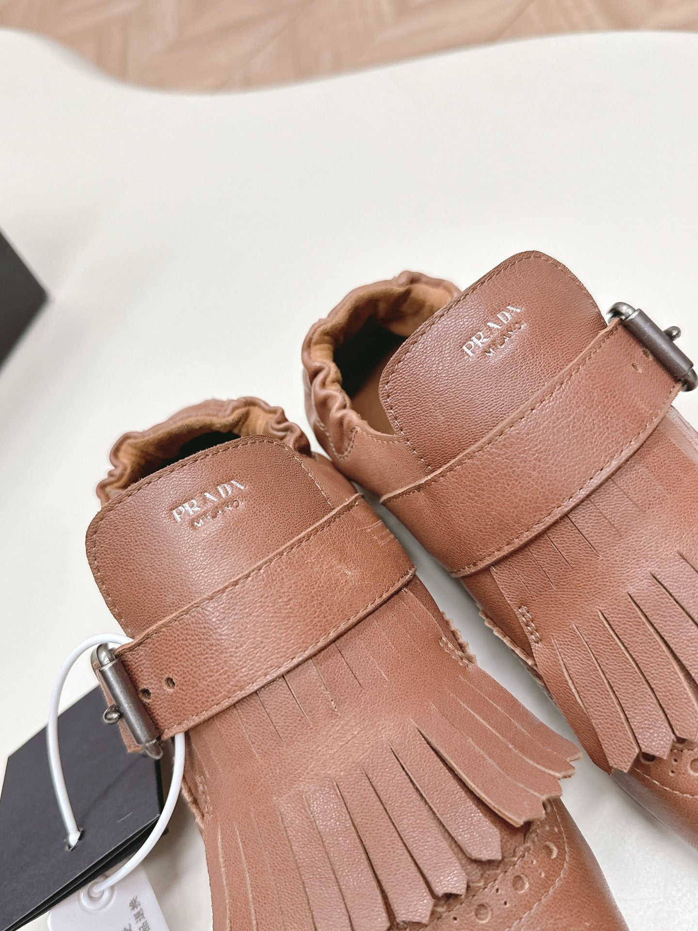 PRA 26S Ballet Flats Camel Brown Calfskin 600588