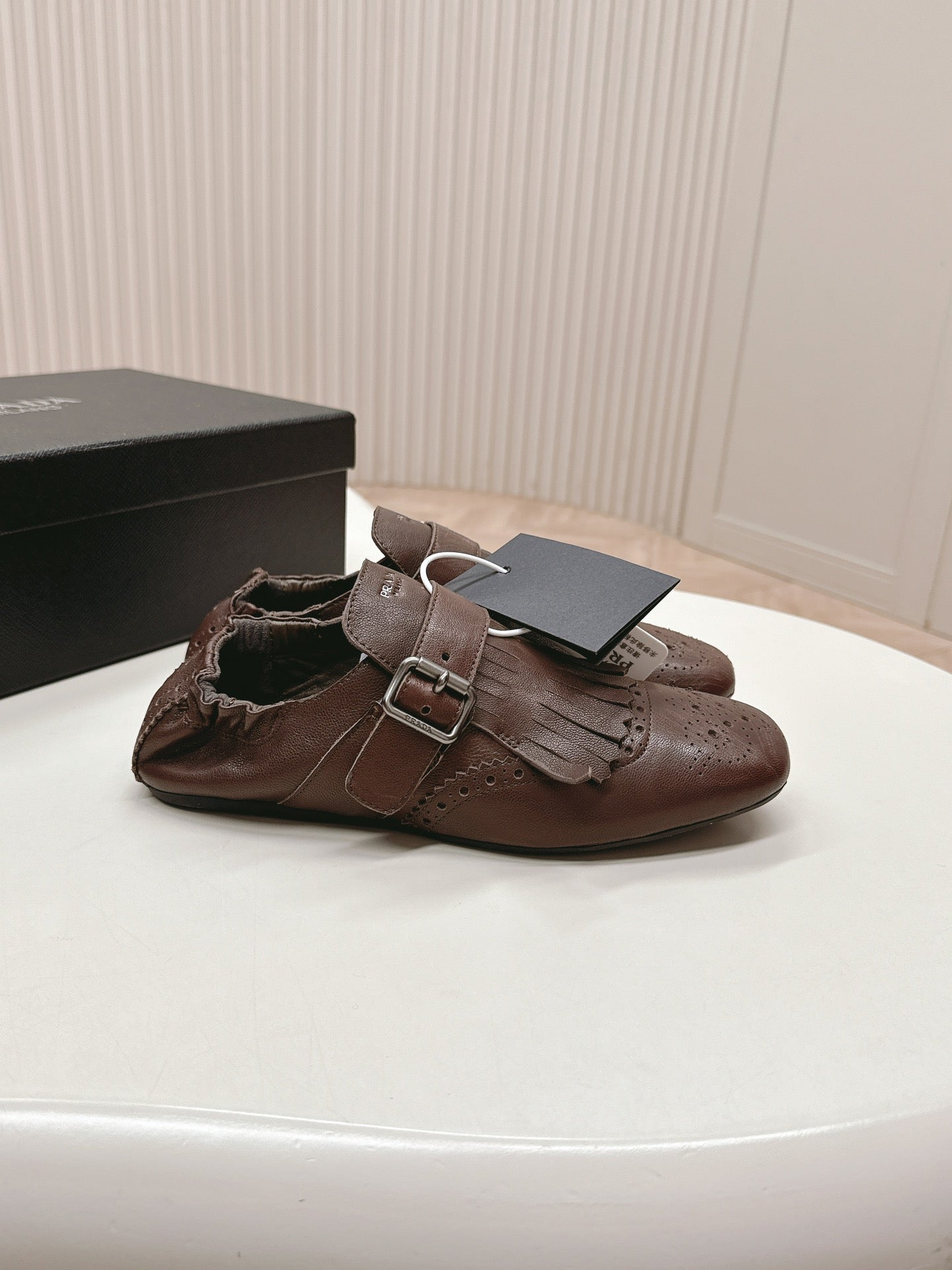 PRA 26S Ballet Flats Brown Calfskin 600589