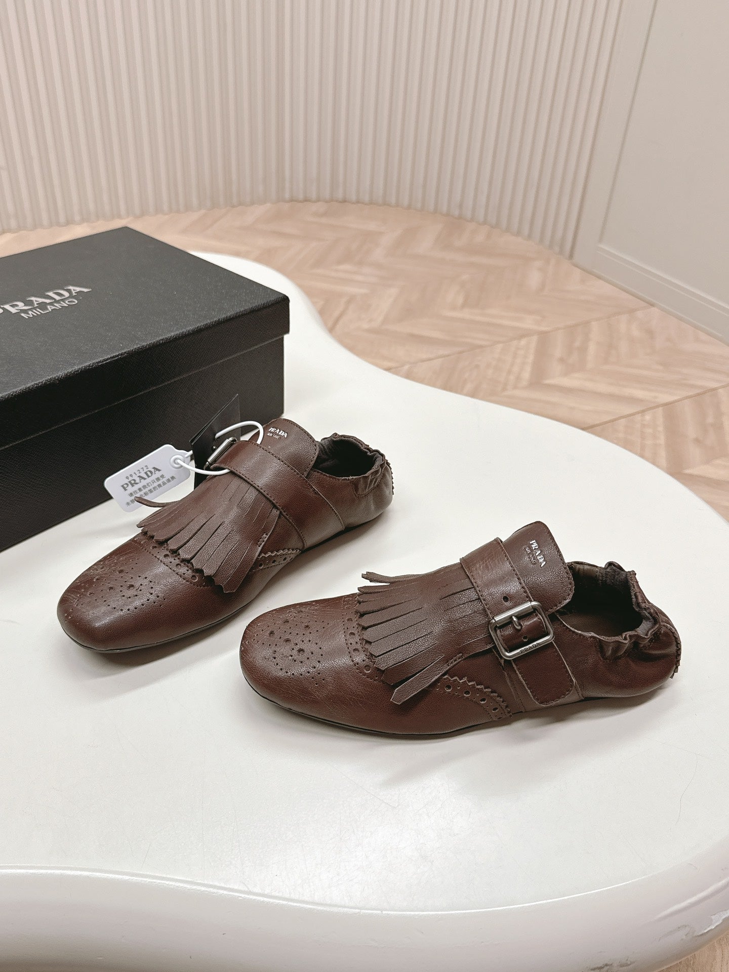 PRA 26S Ballet Flats Brown Calfskin 600589