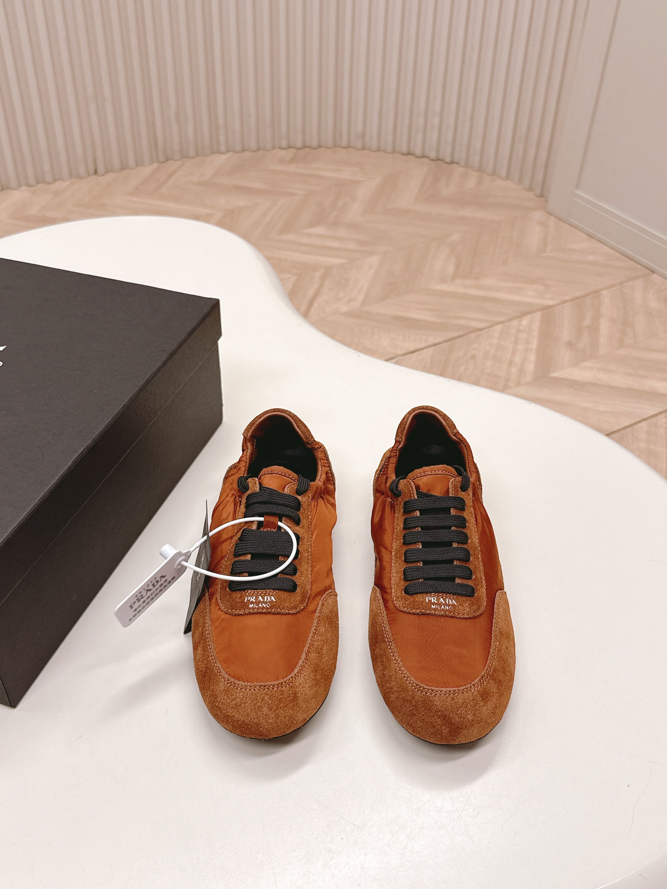 PRA 26S Sneaker Camel Brown Suede Canvas 600605