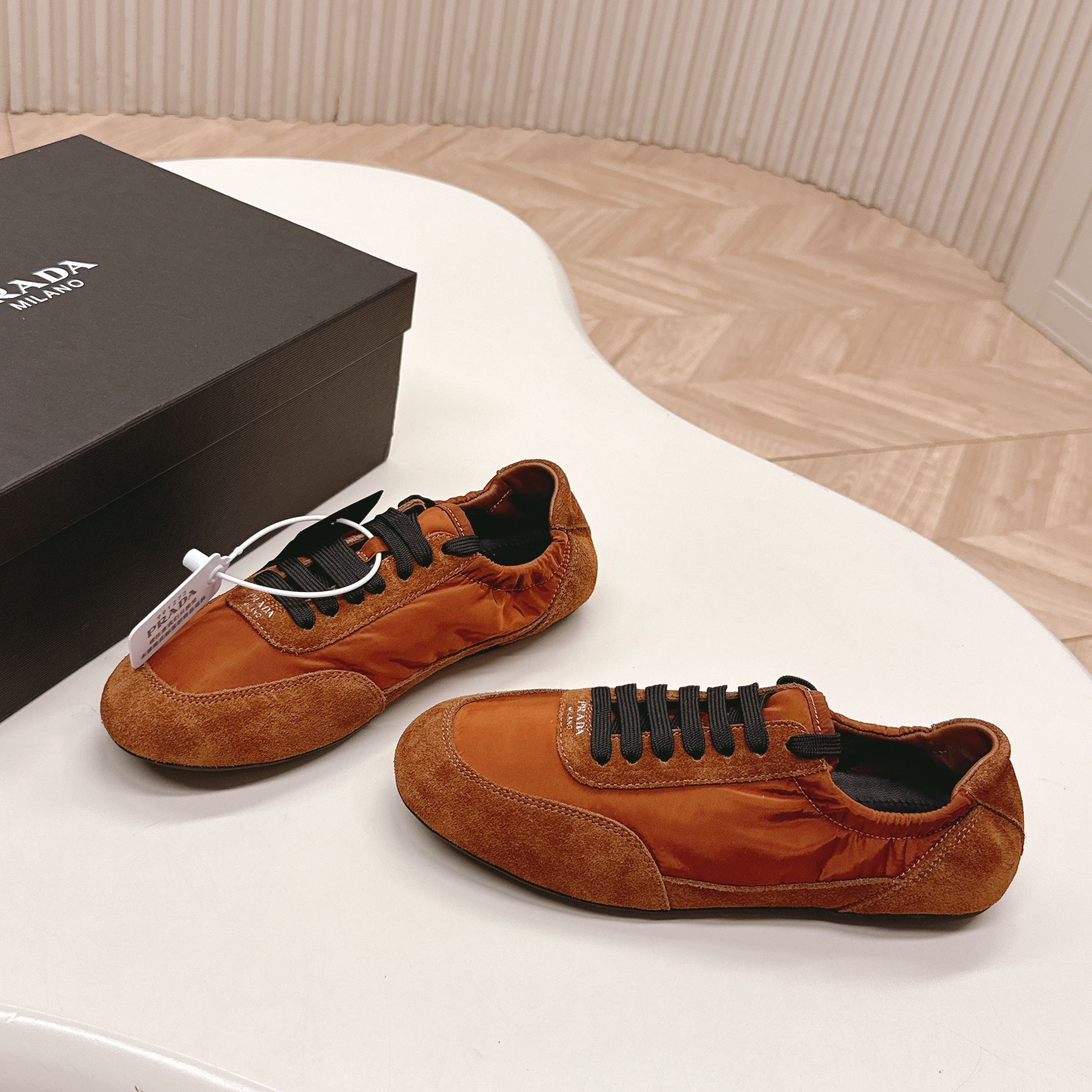 PRA 26S Sneaker Camel Brown Suede Canvas 600605