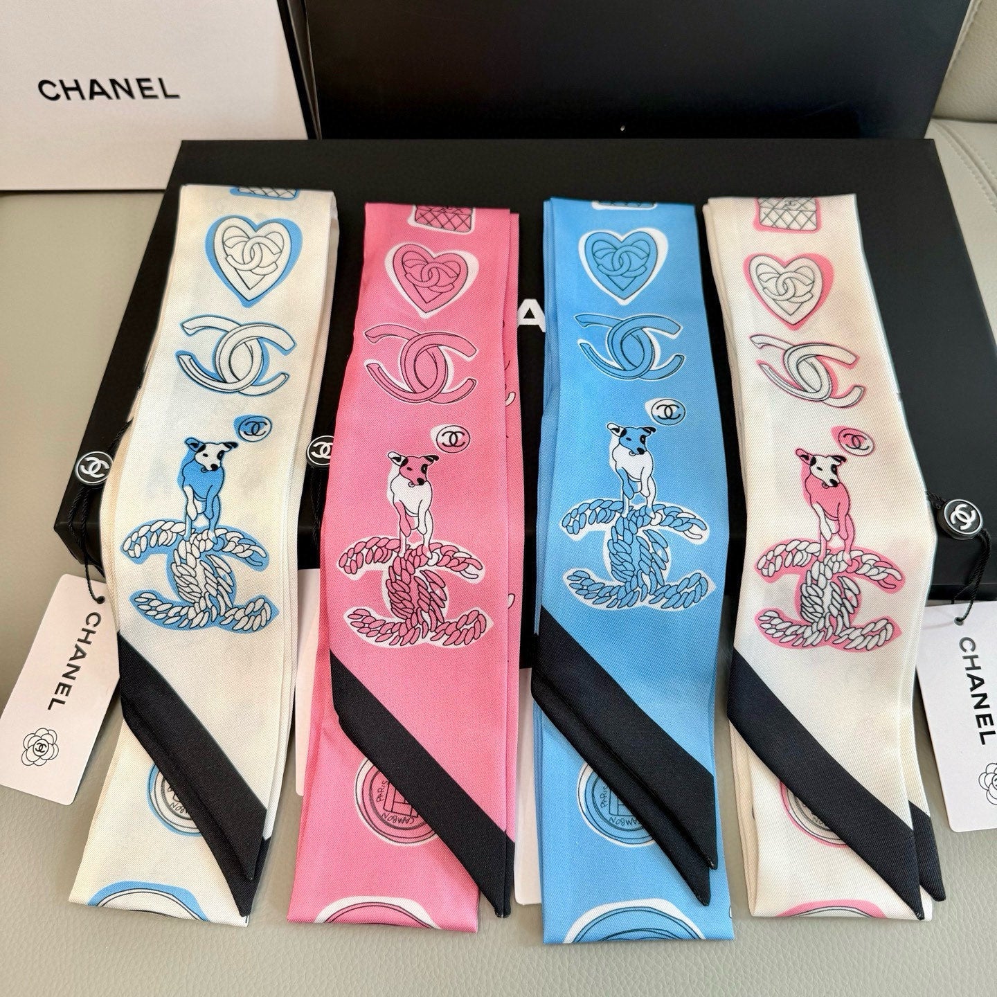 CC  Twilly Mini Scarf 120cm Pink Mulberry Silk 935248