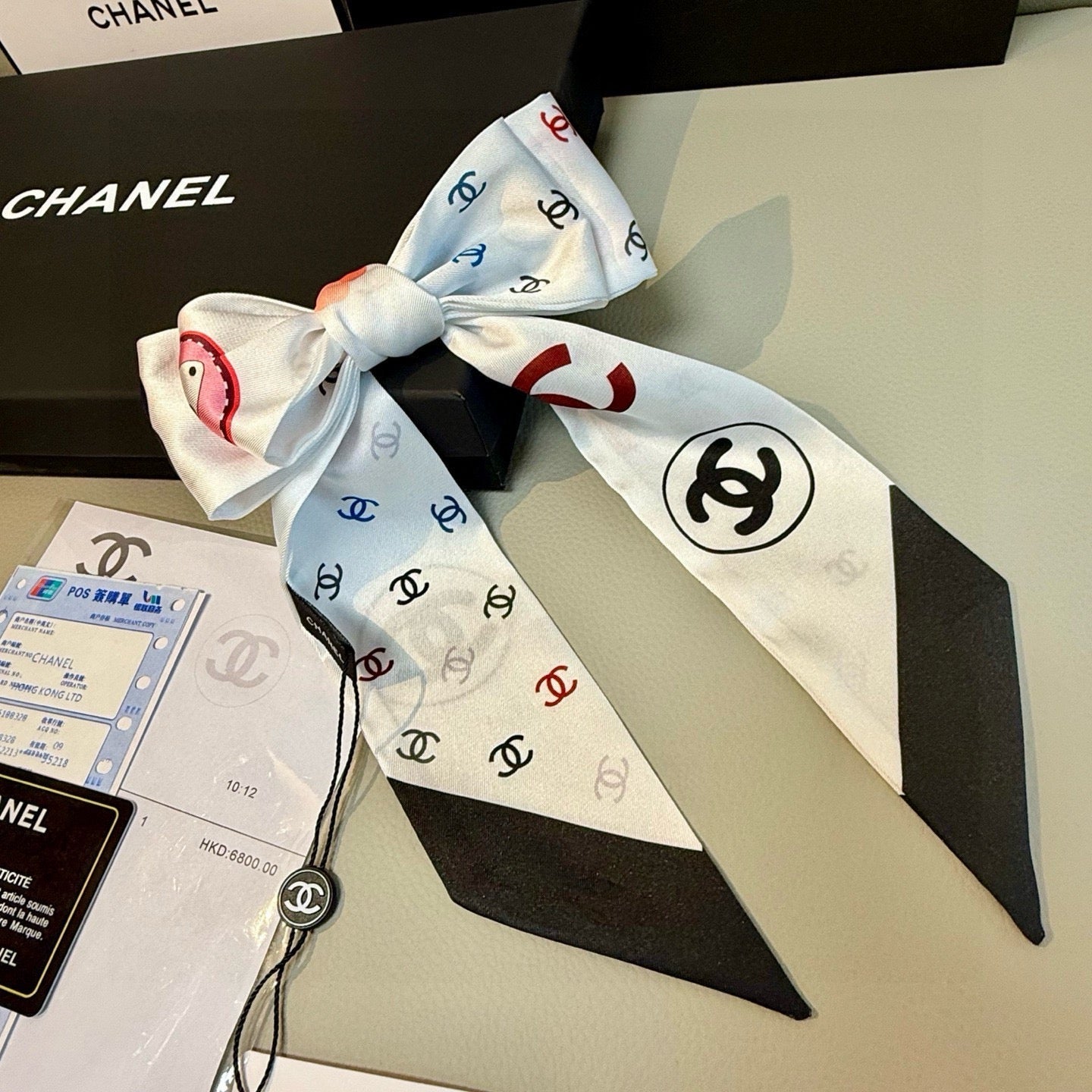 CC  Twilly Mini Star 120cm White Mulberry Silk 943501