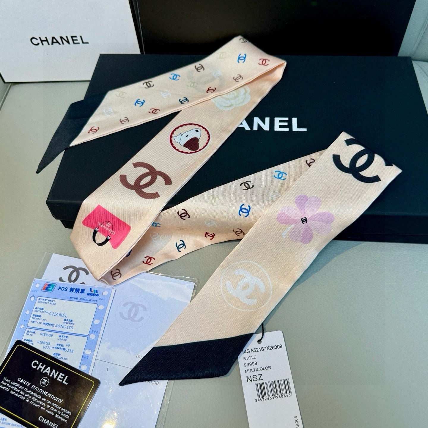 CC  Twilly Mini Star 120cm Light Yellow Mulberry Silk 943502