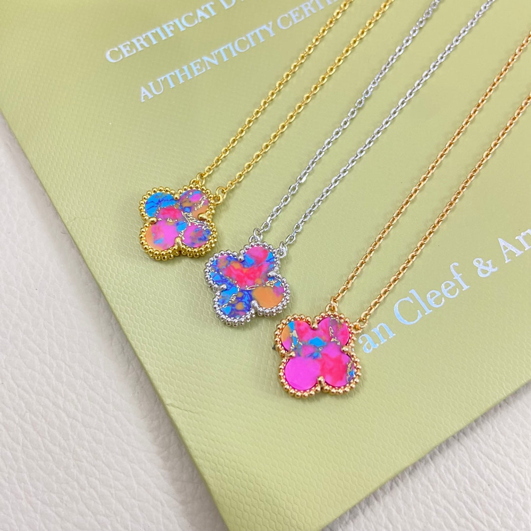 VCA Clover Vintage Pink Mop Necklace