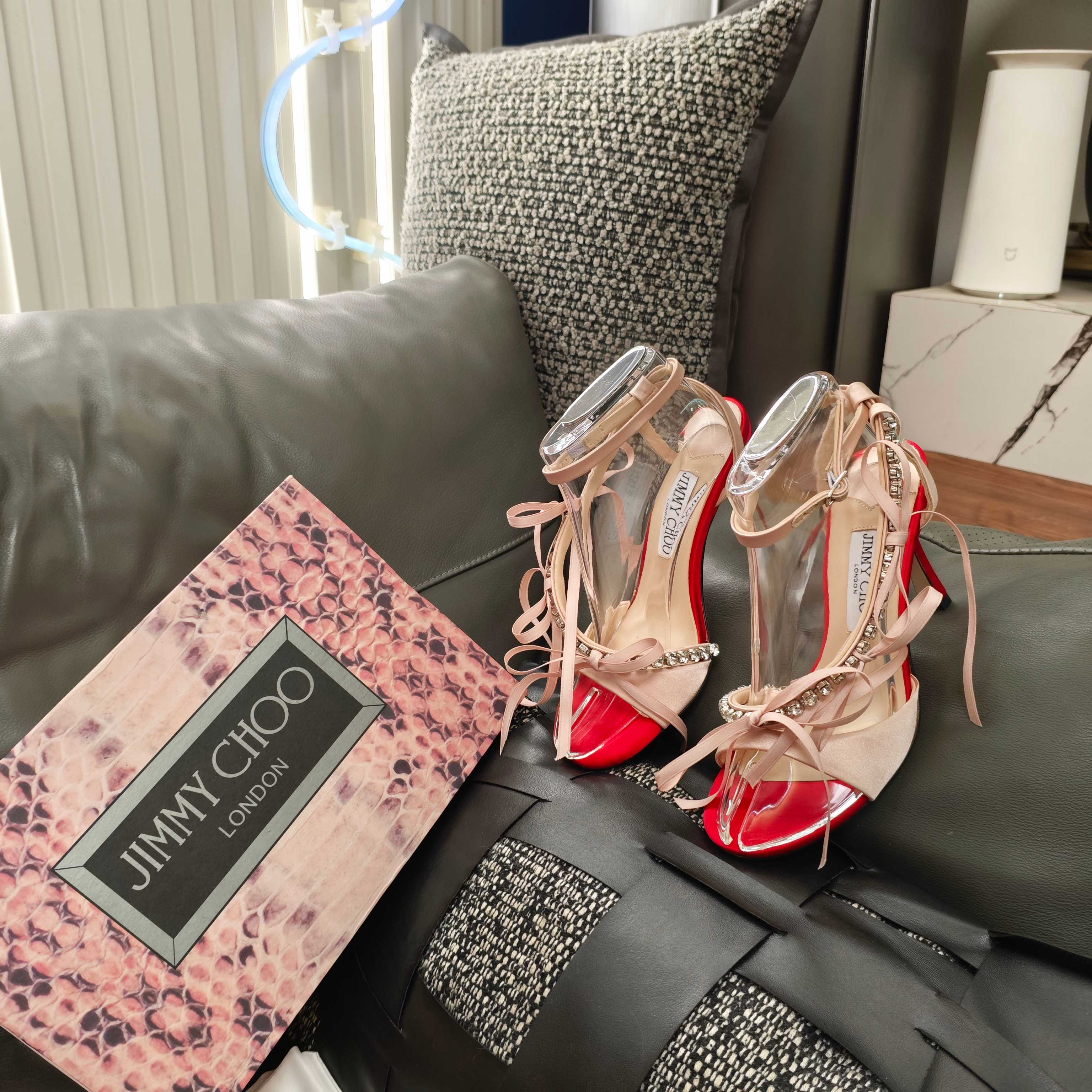 Jimmy 26s High Heeled Sandals 100 Light Pink Red Lambskin 596328