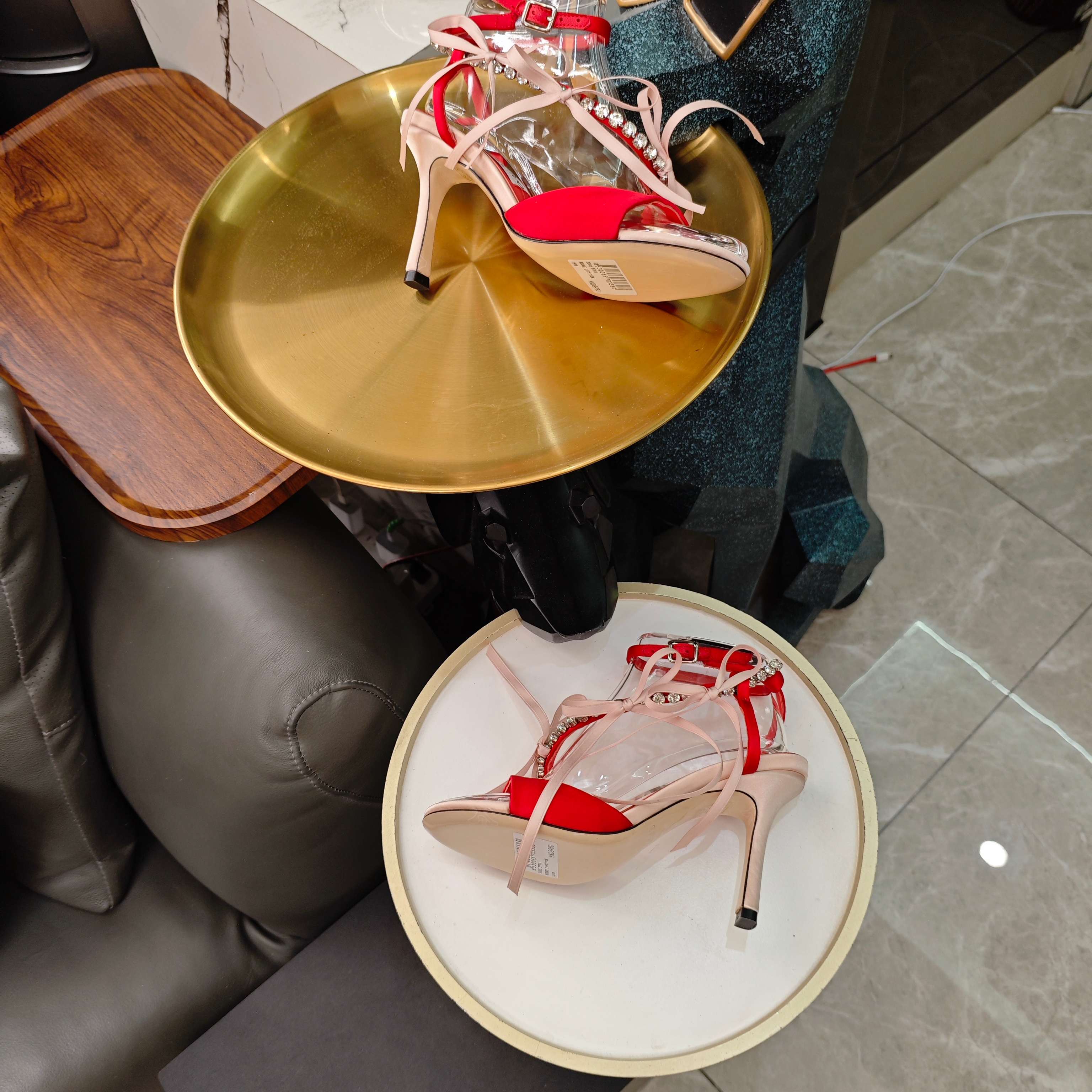 Jimmy 26s High Heeled Sandals 100 Light Pink Red Lambskin 596329