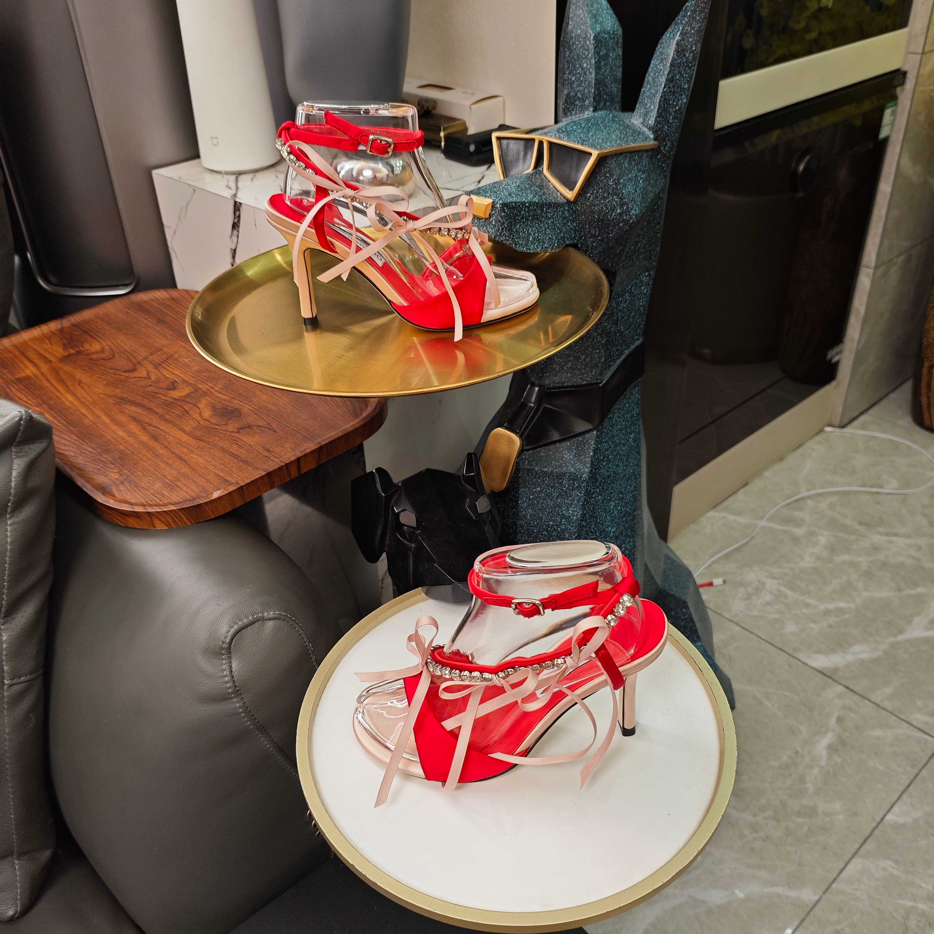 Jimmy 26s High Heeled Sandals 100 Light Pink Red Lambskin 596329