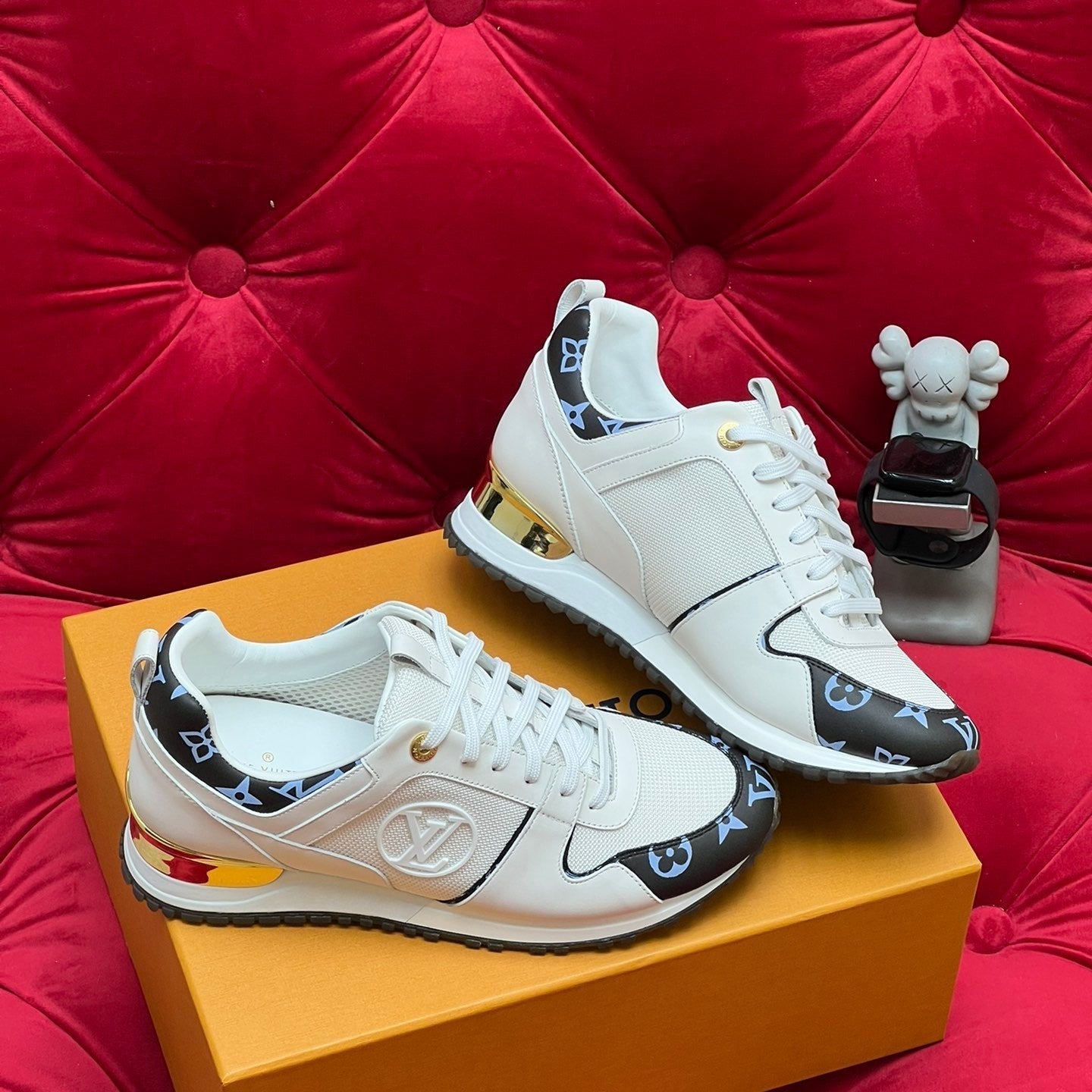 LV Run Away Trainer 60mm White Calfskin