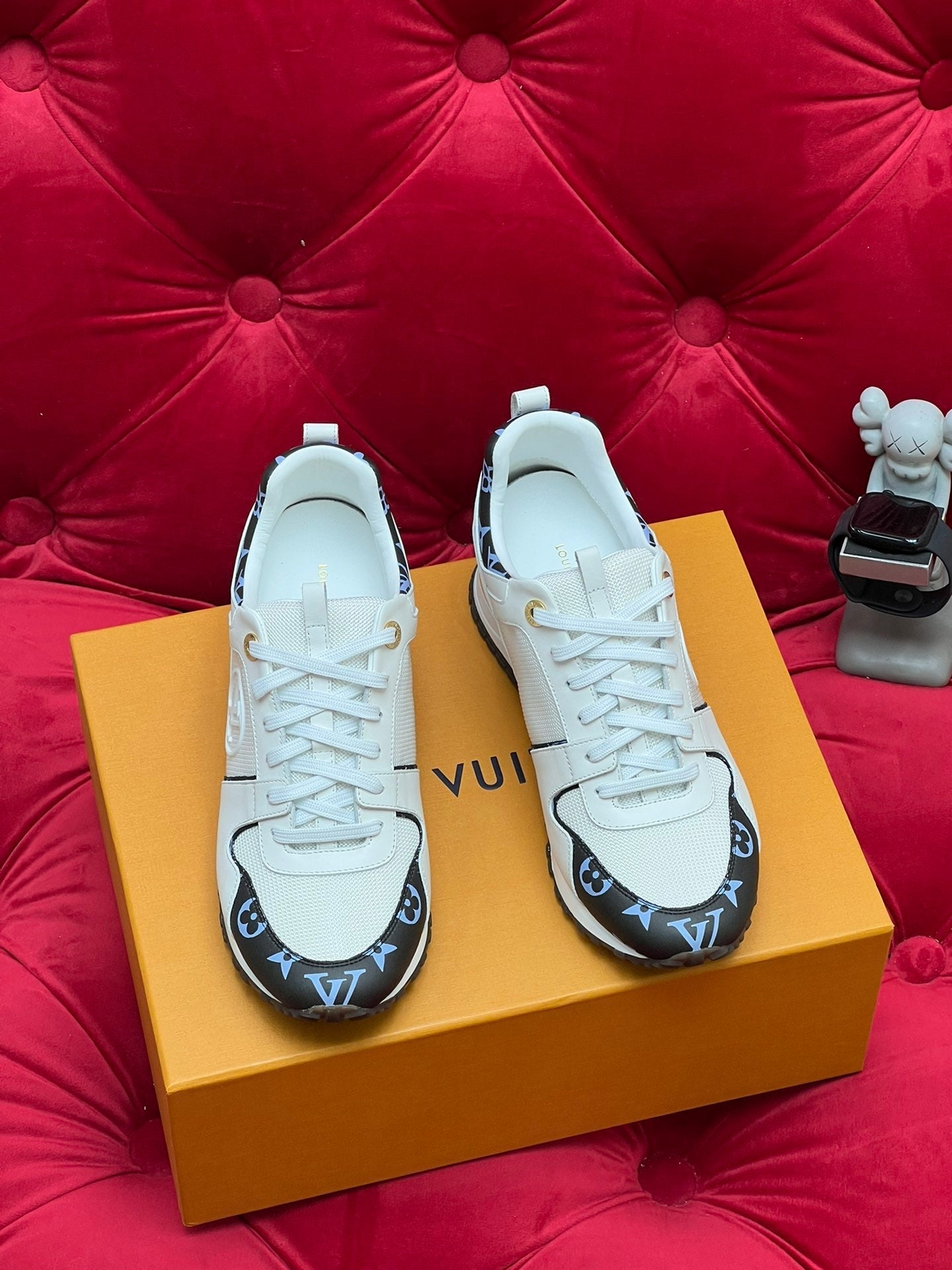 LV Run Away Trainer 60mm White Calfskin