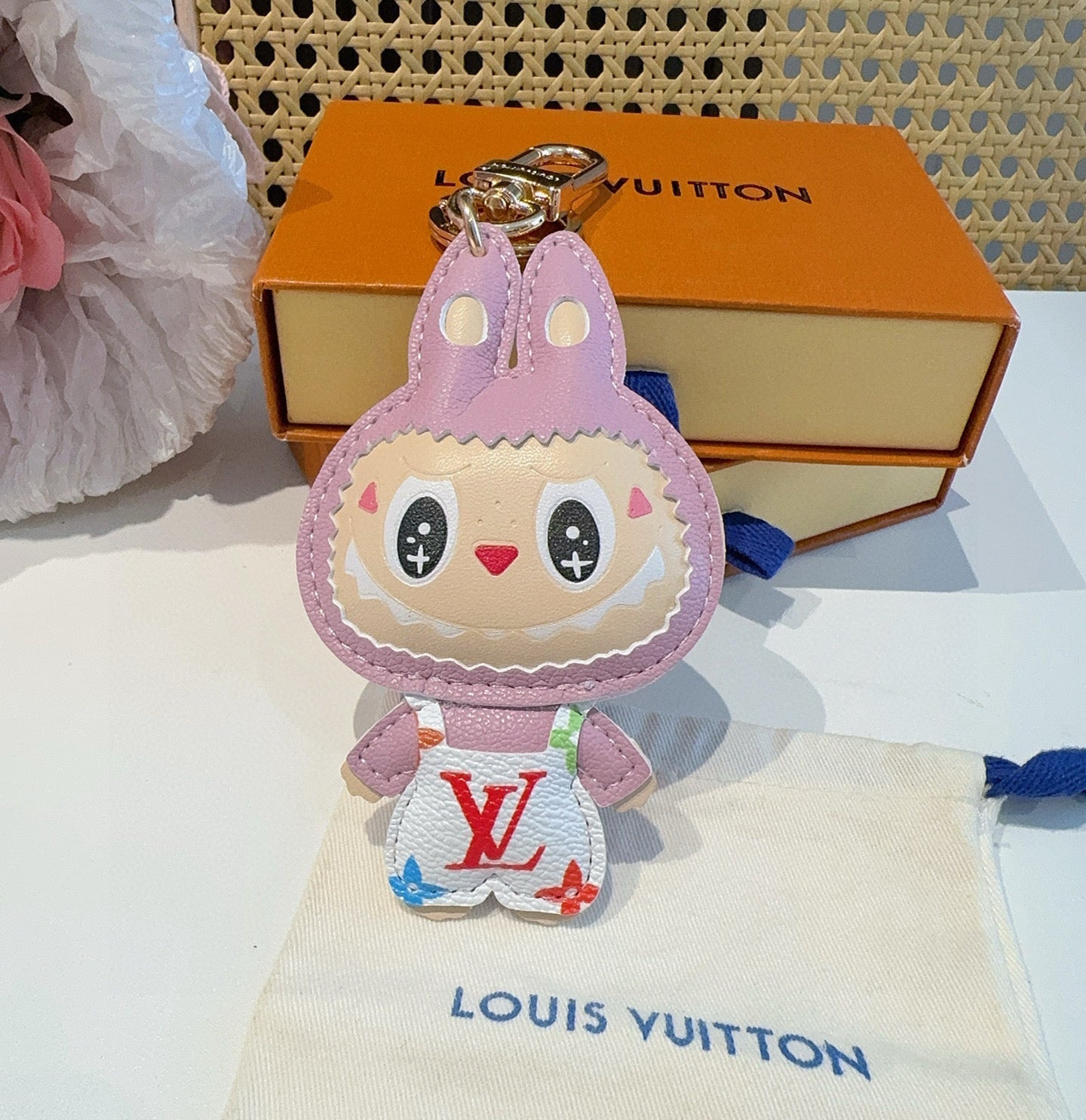LV Pink Labubu Charm