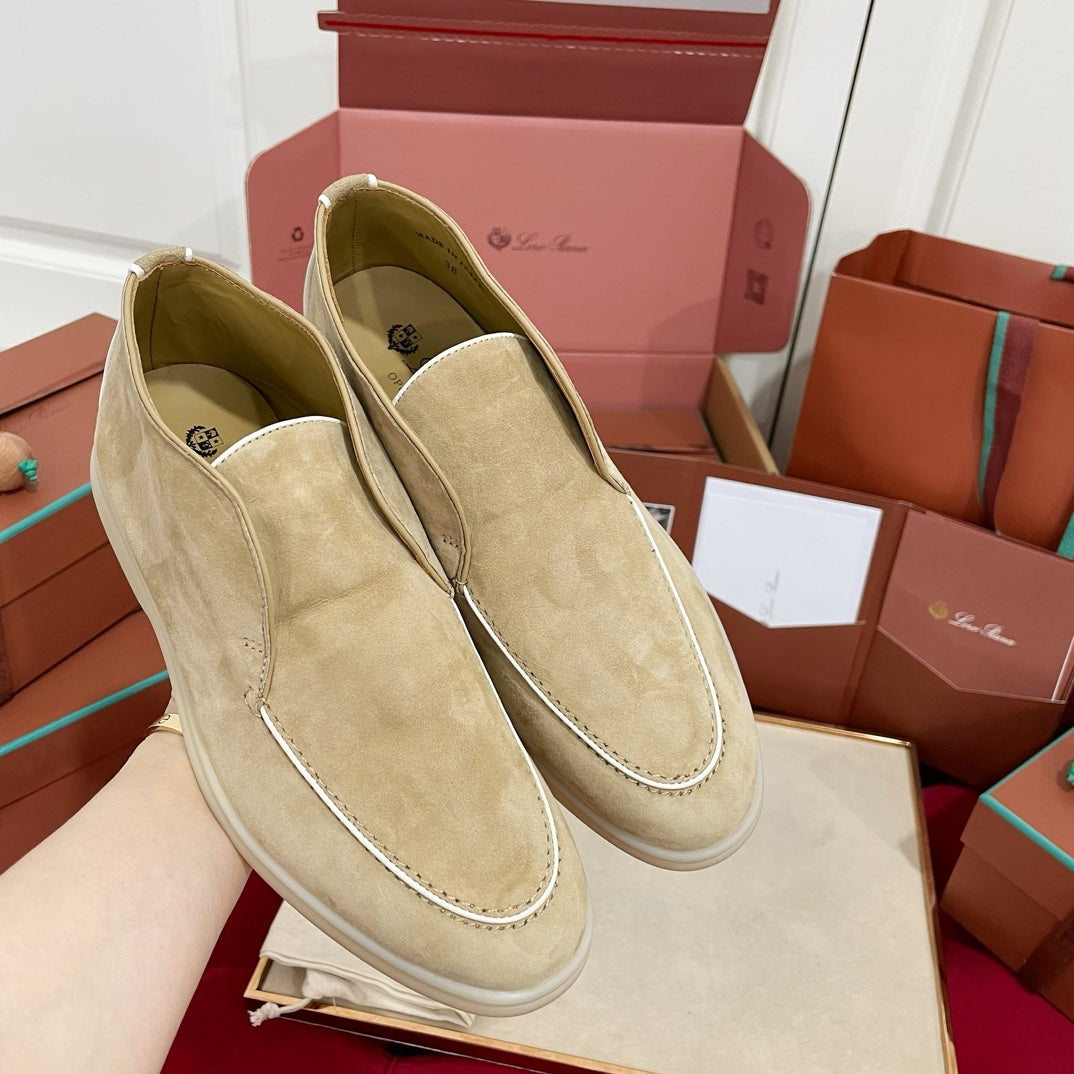 LP Open Walk Ankle Boot In Beige Mix White Suede  978052