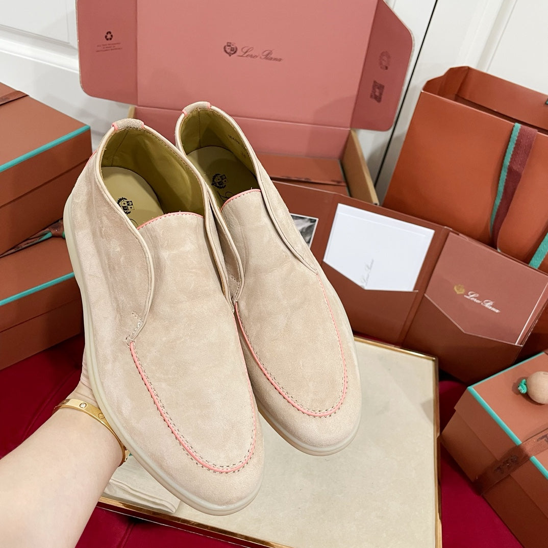 LP Open Walk Ankle Boot In Light Beige Pink Mix Pink Suede 978054