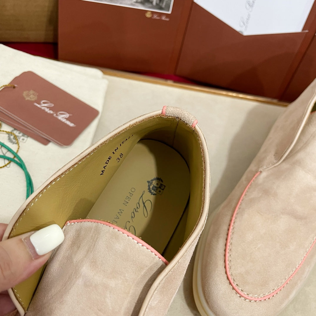 LP Open Walk Ankle Boot In Light Beige Pink Mix Pink Suede 978054