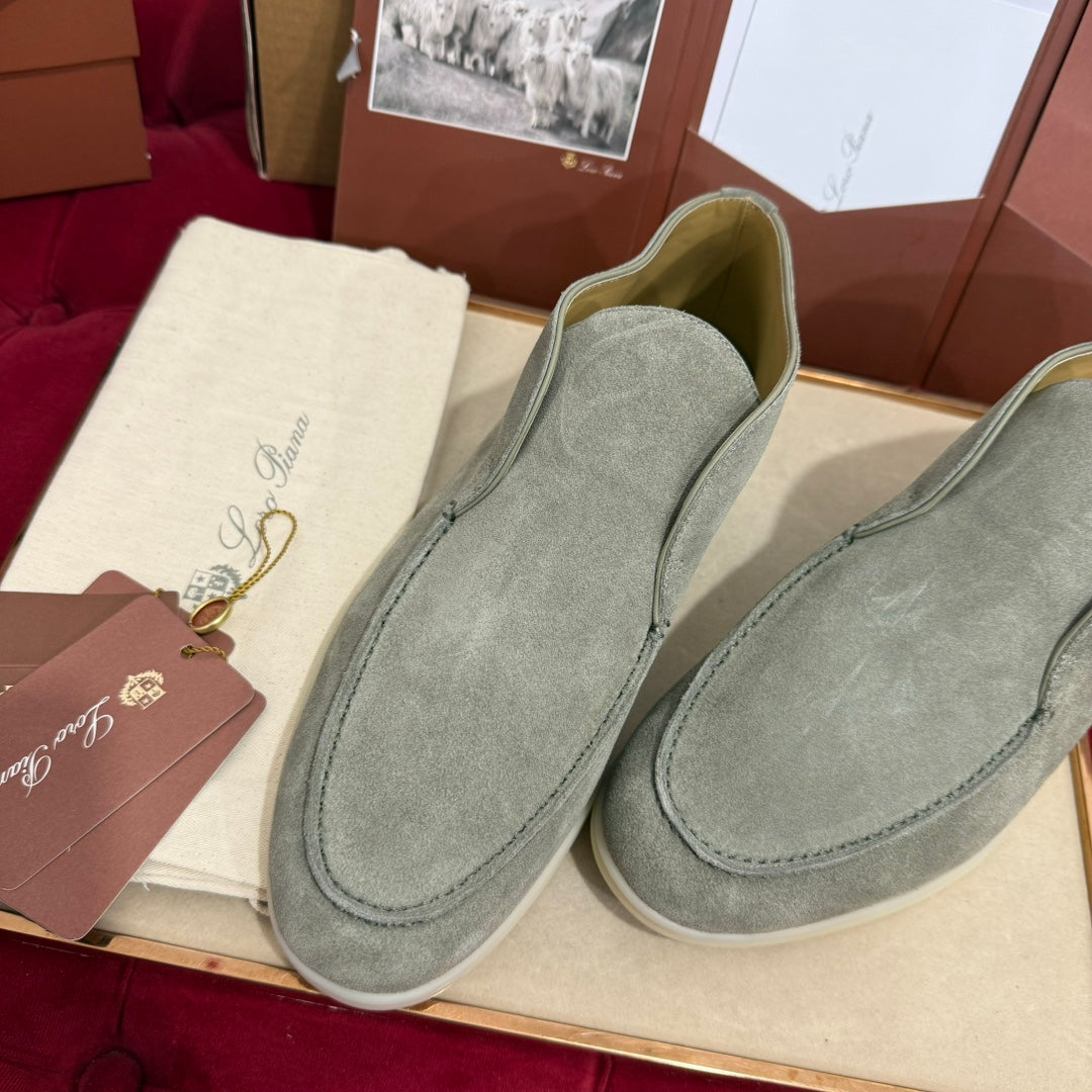 LP Open Walk Ankle Boot In Grey Green Suede  978062