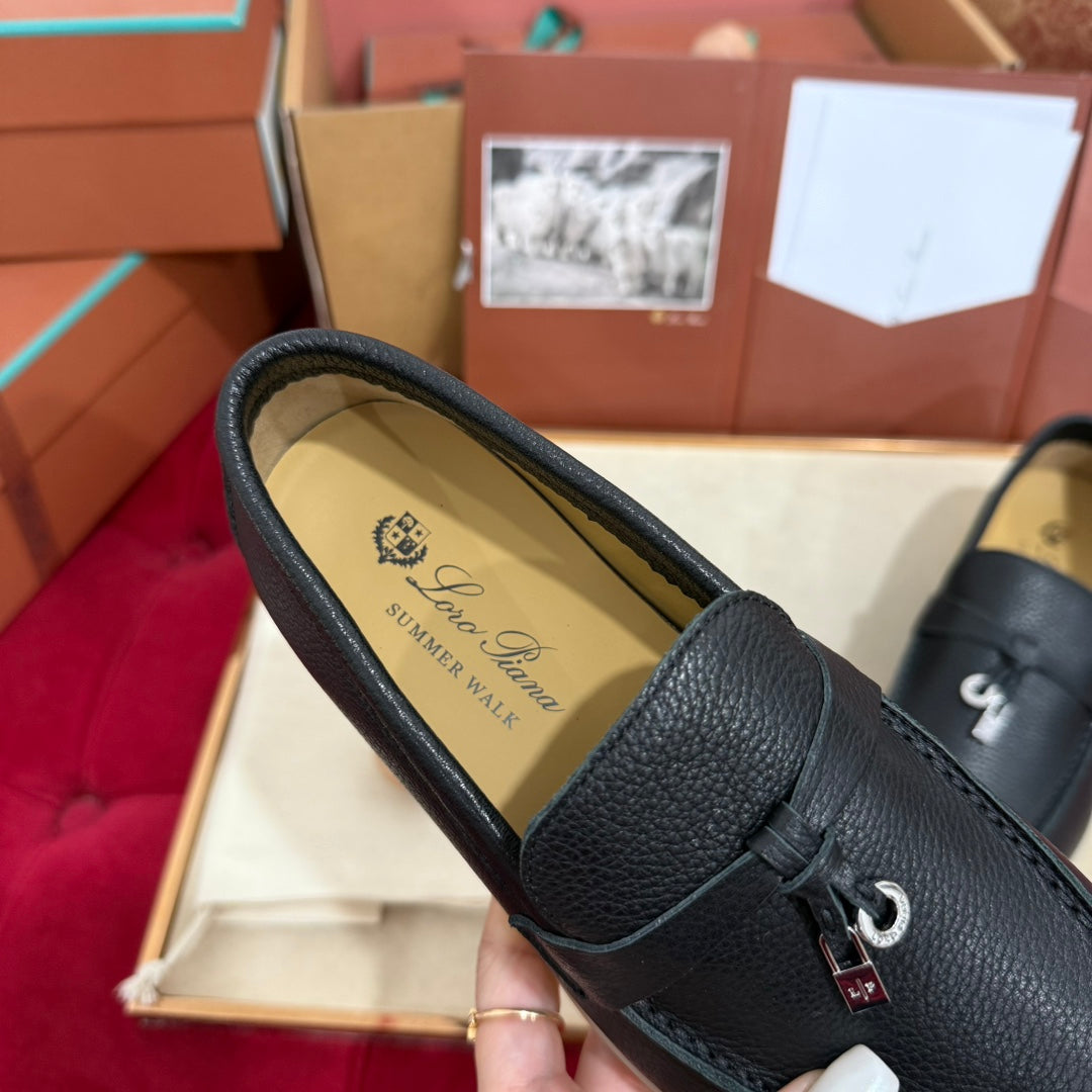 LP 25C Summer Charms Walk Loafer Black Calfskin 212600