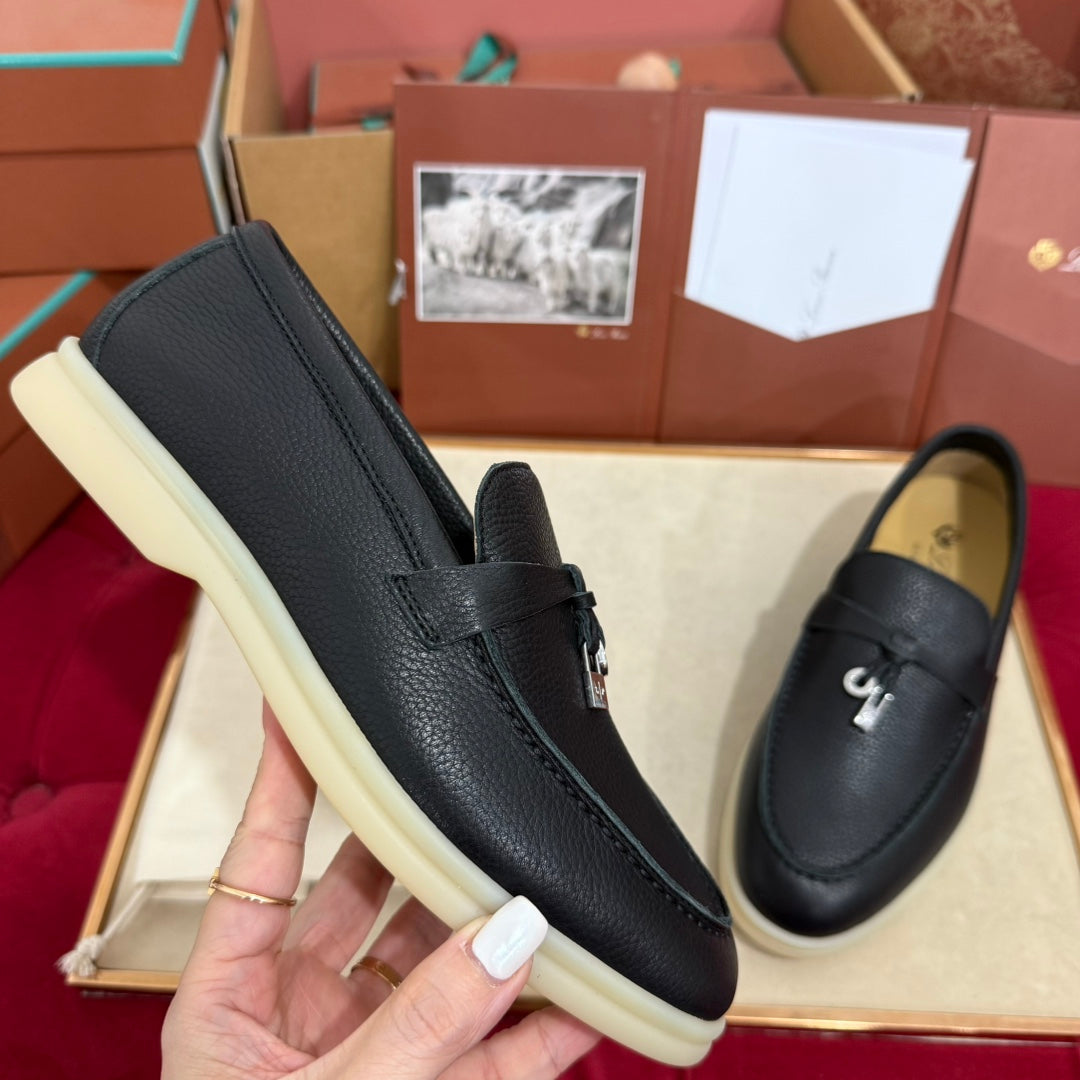 LP 25C Summer Charms Walk Loafer Black Calfskin 212600