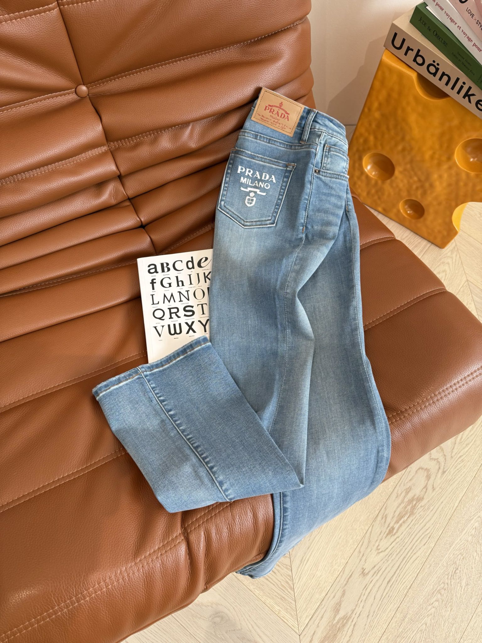 Prada Flared jeans Black and Blue Cotton