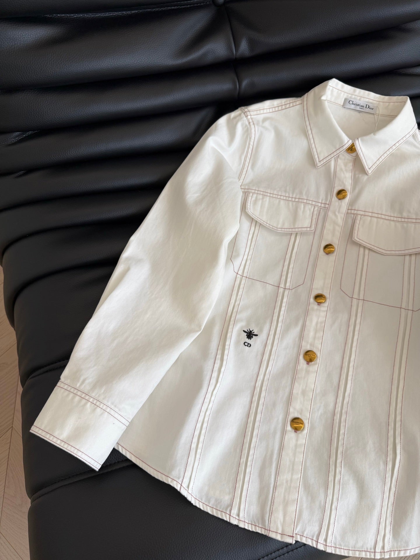 CD 2025 Denim Shirt Blue White Cotton