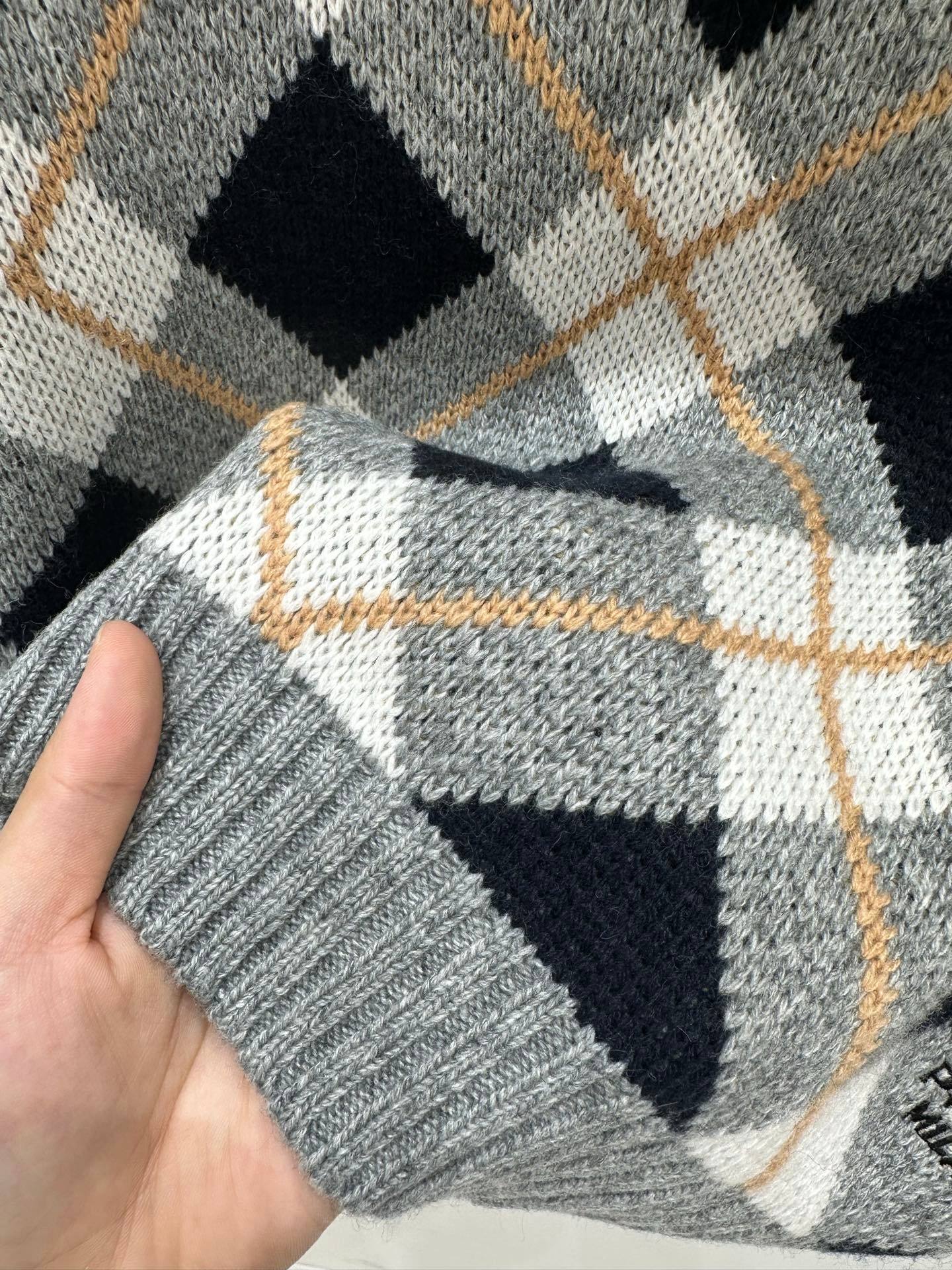 Prada 25 Crop Top Sweater Multicolor Wool 293872