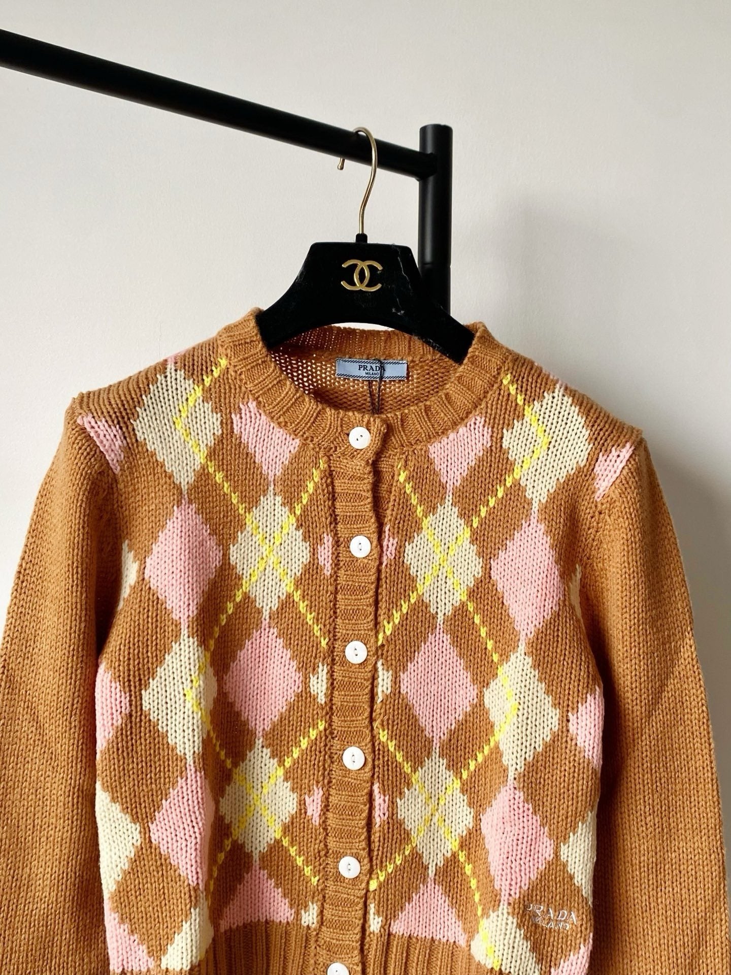 Prada 25 Cardigan Multicolor Wool 293871