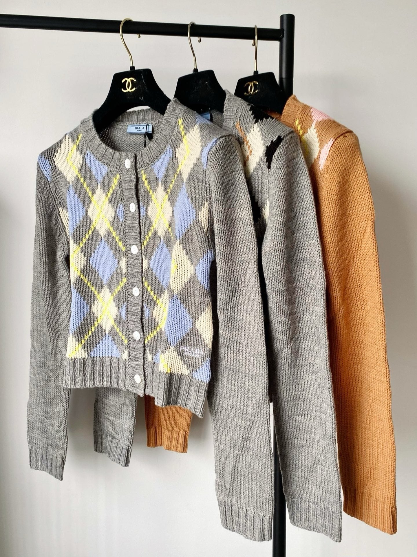 Prada 25 Cardigan Multicolor Wool 293871